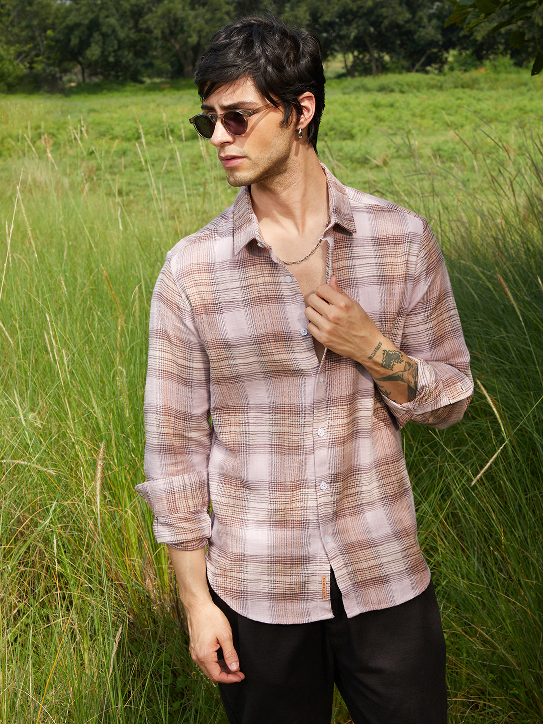 Vignette Buffalo-Check Flannel Shirt