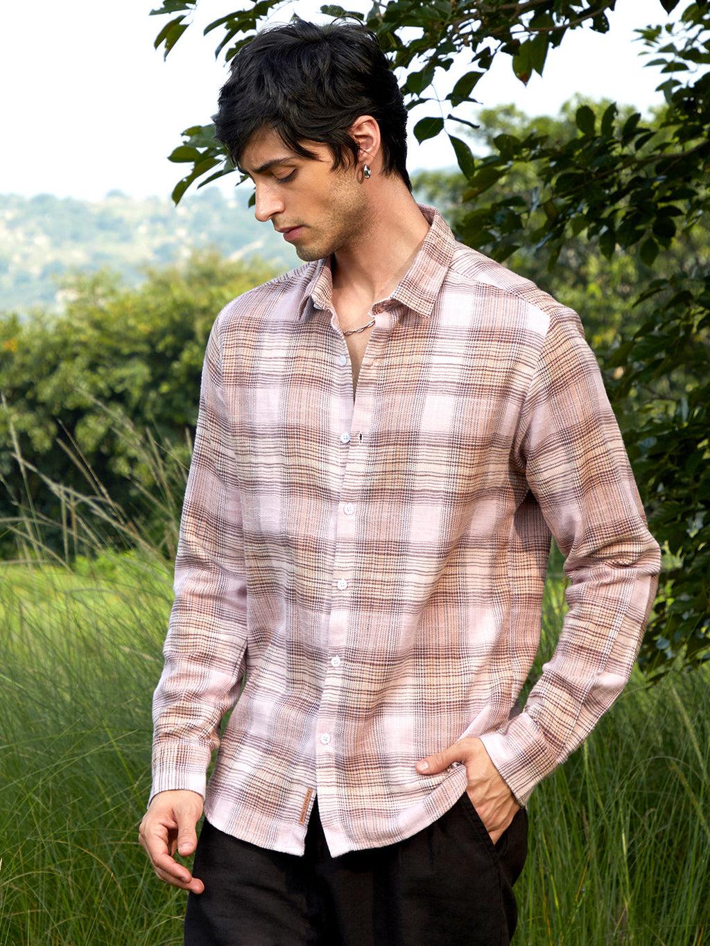 Vignette Buffalo-Check Flannel Shirt