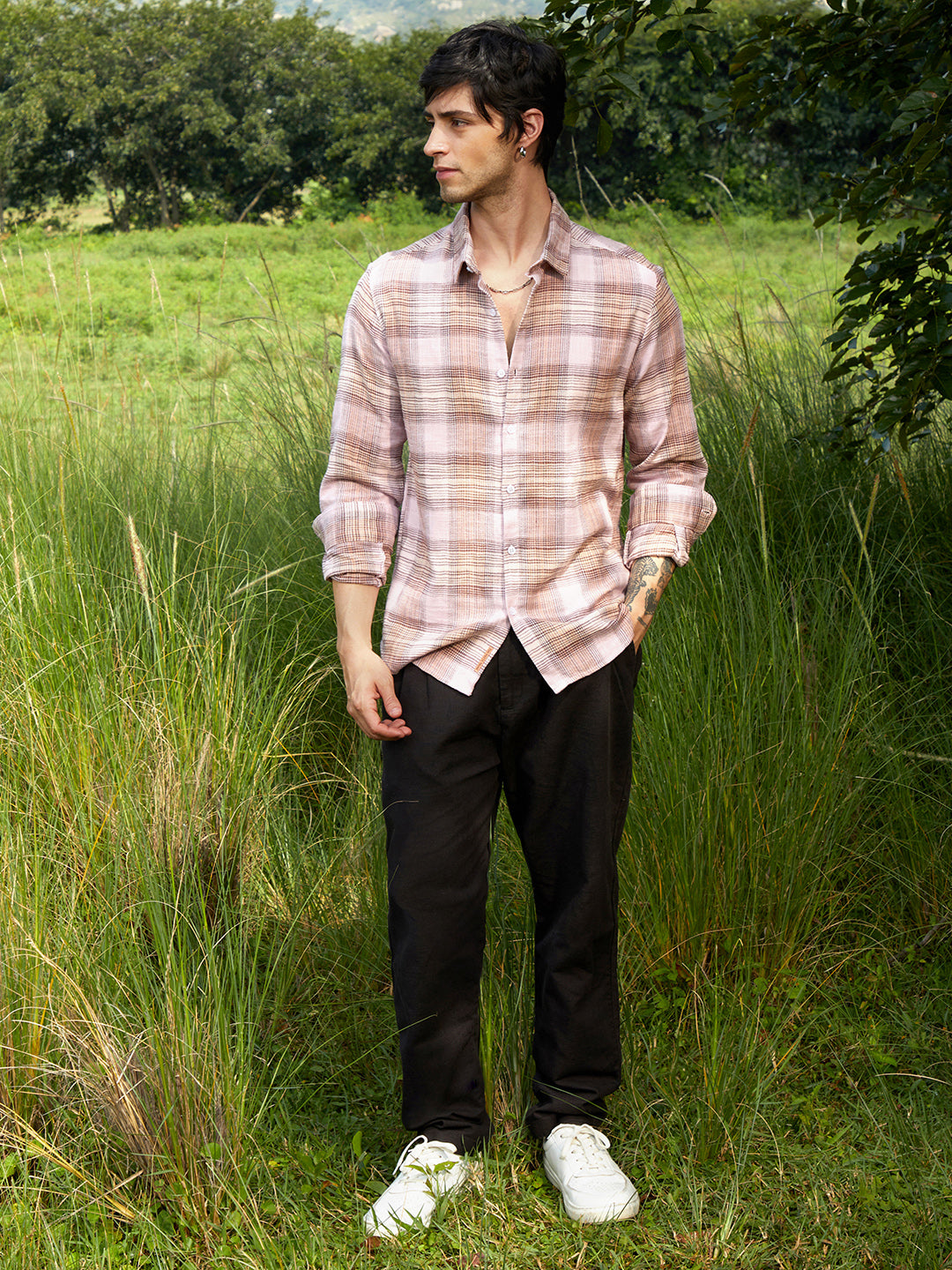 Vignette Buffalo-Check Flannel Shirt