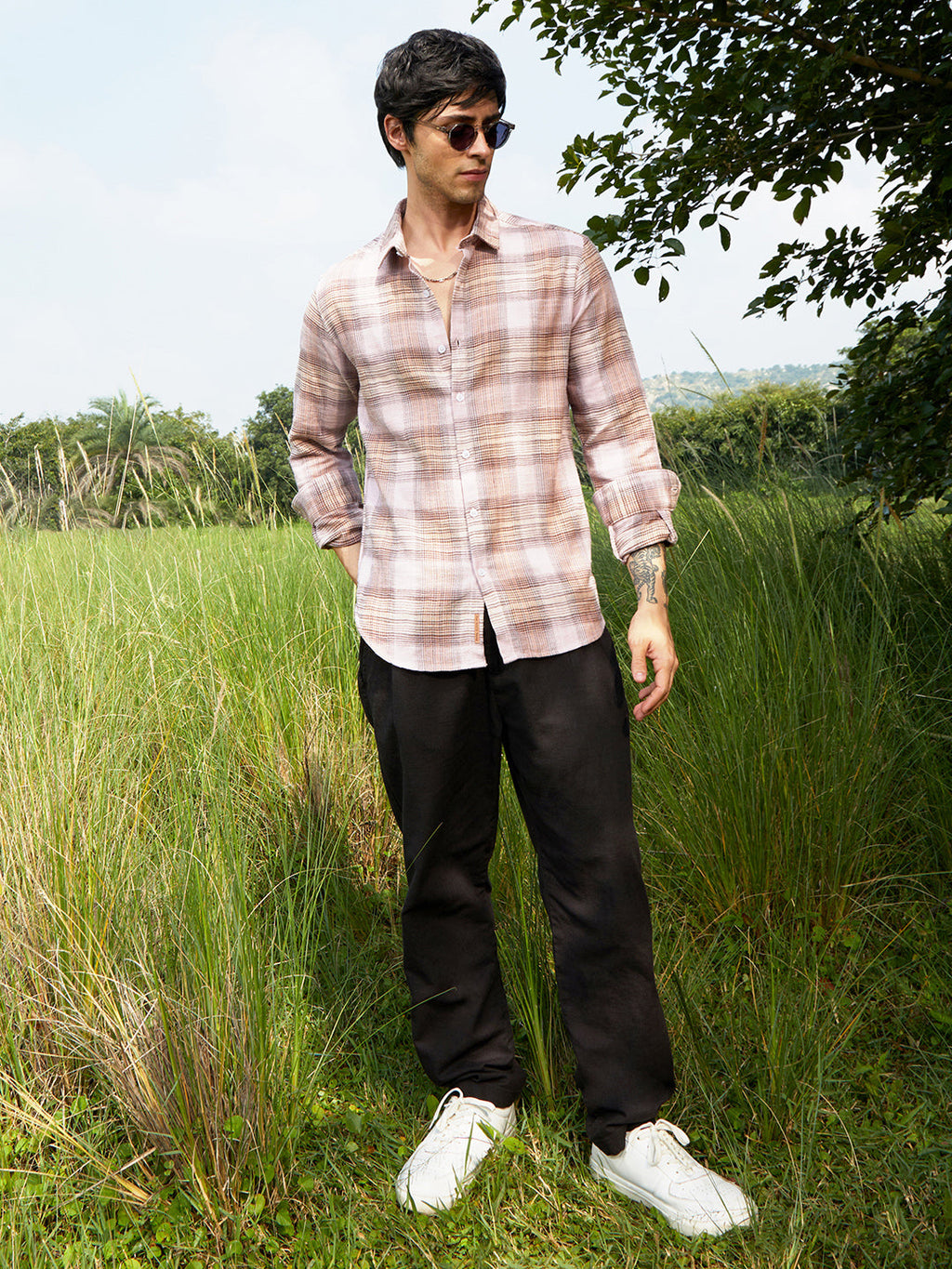 Vignette Buffalo-Check Flannel Shirt