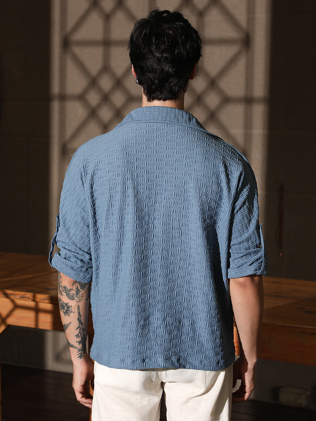 Wave-Tactile Relaxed Shirt