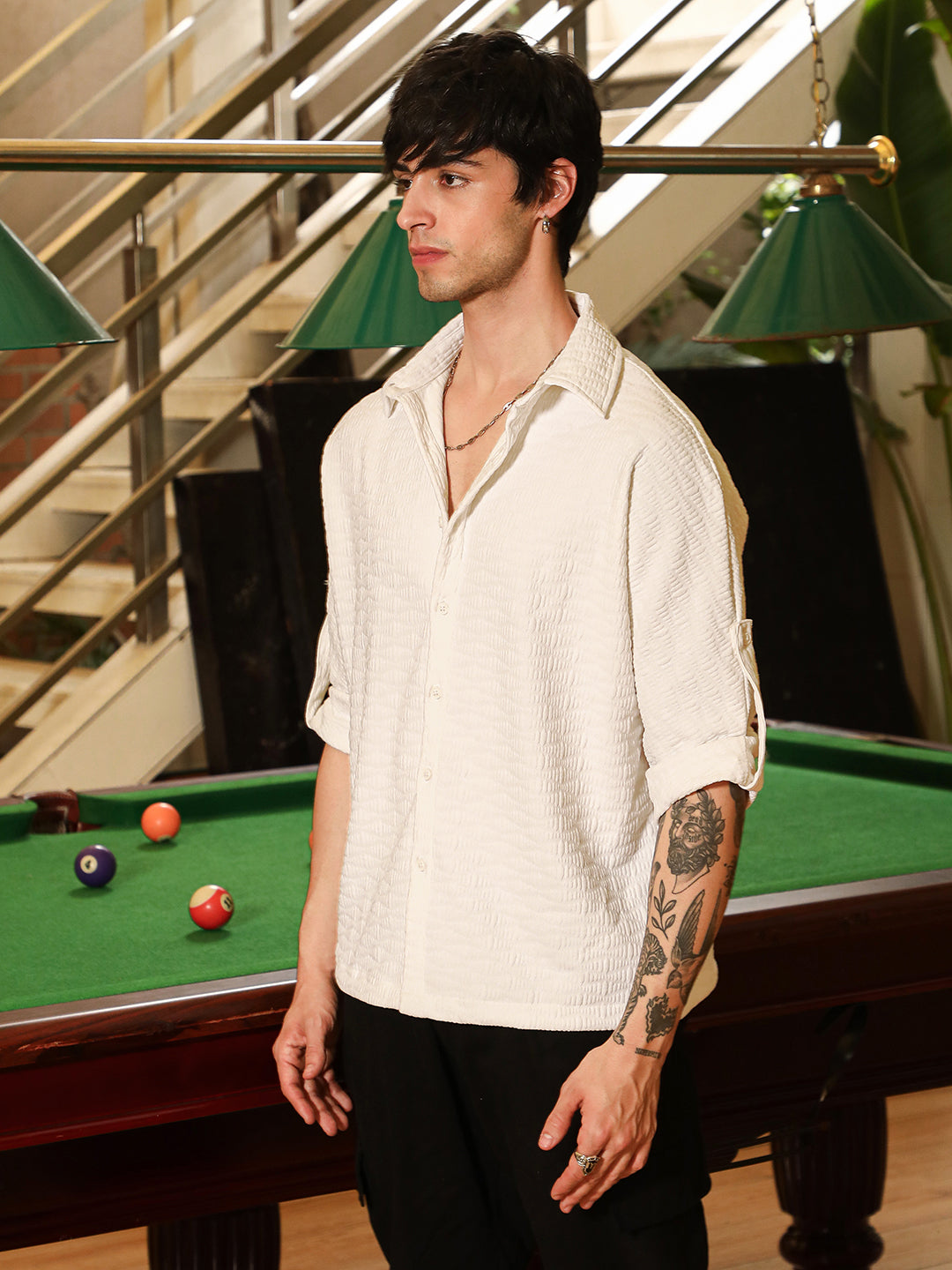 Wave-Tactile Relaxed Shirt