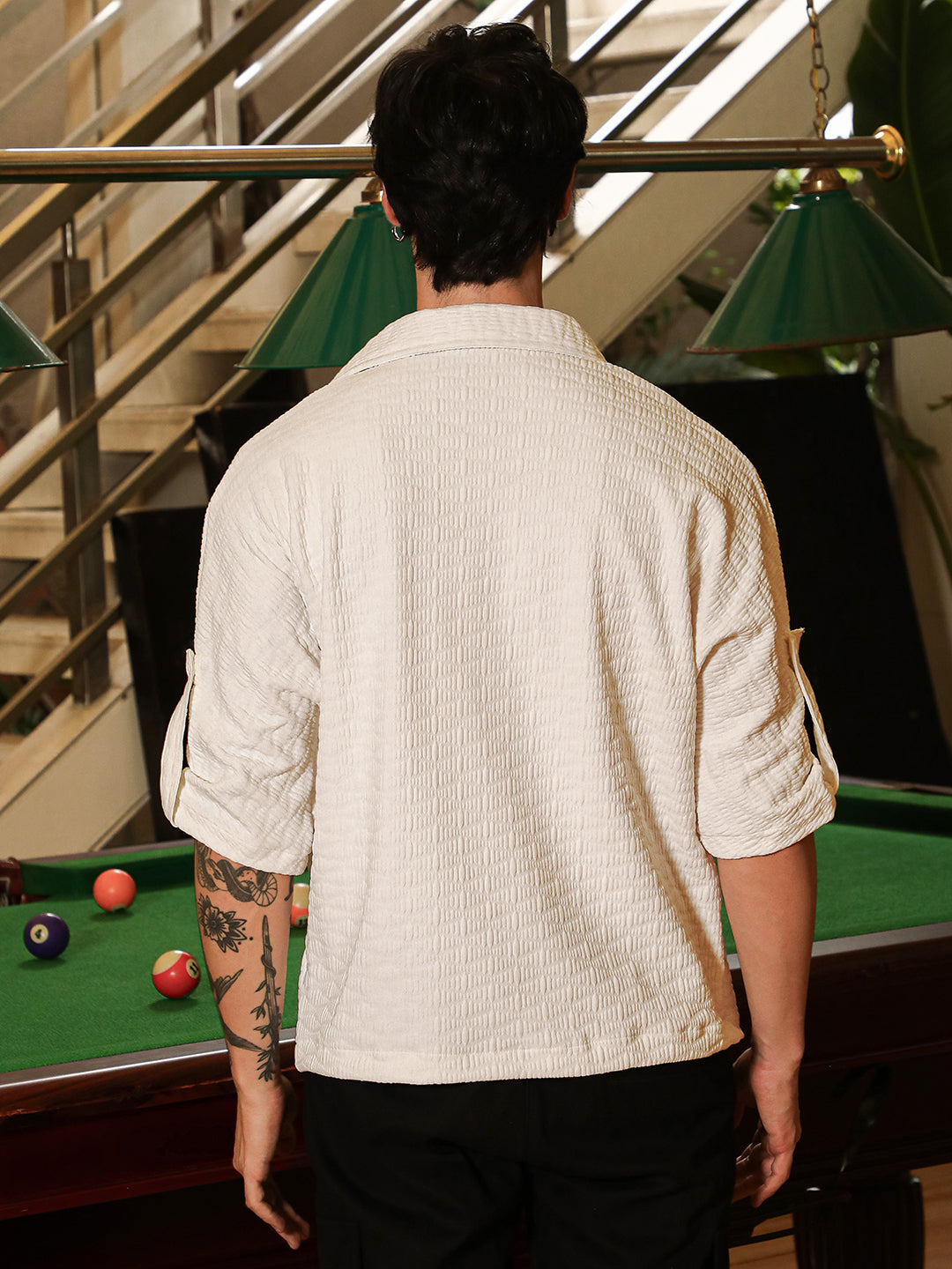 Wave-Tactile Relaxed Shirt