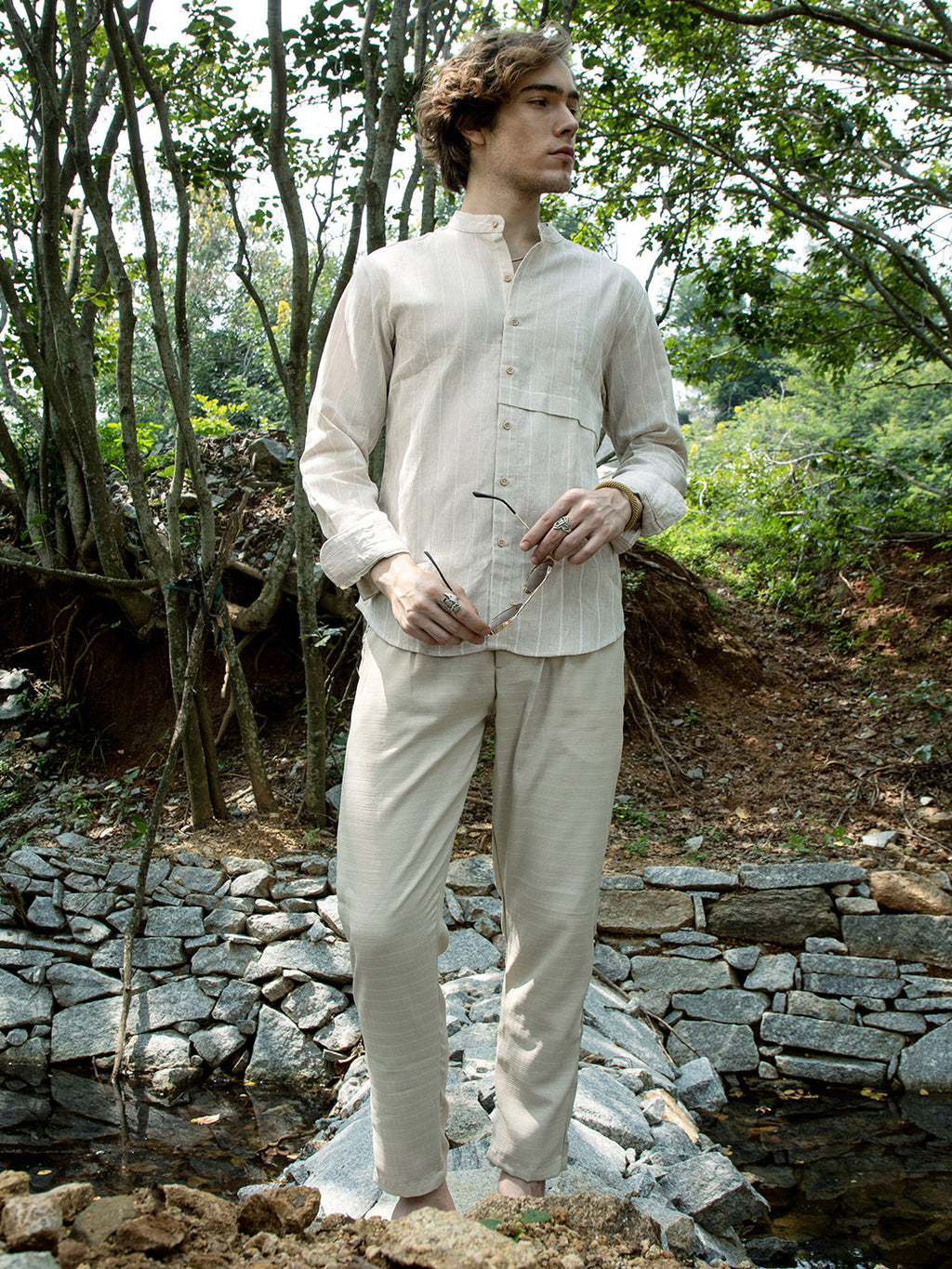 Pencil-Striped Shirt