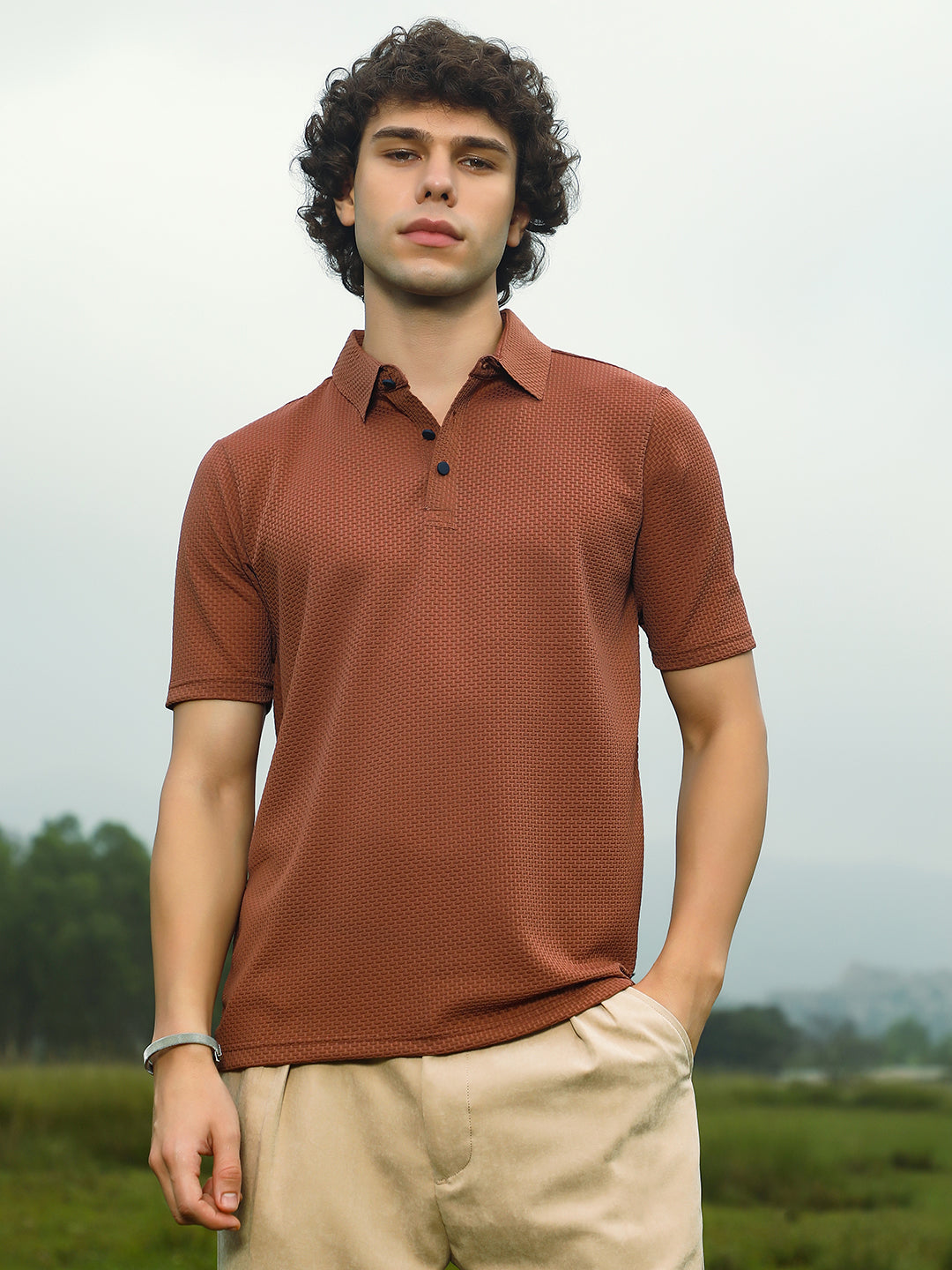 Warp-Tactile Polo T-Shirt