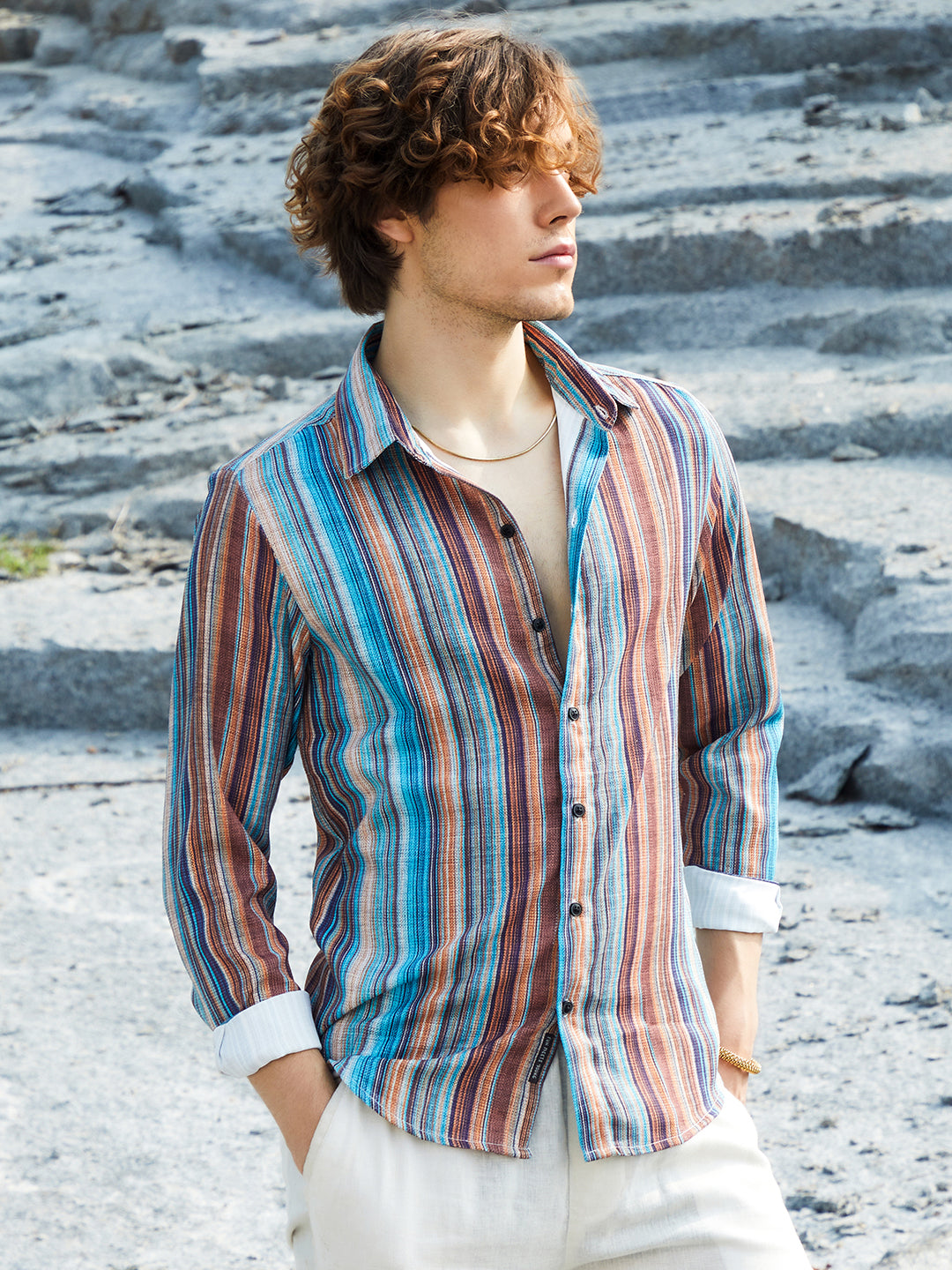 Multitrack-Striped Shirt