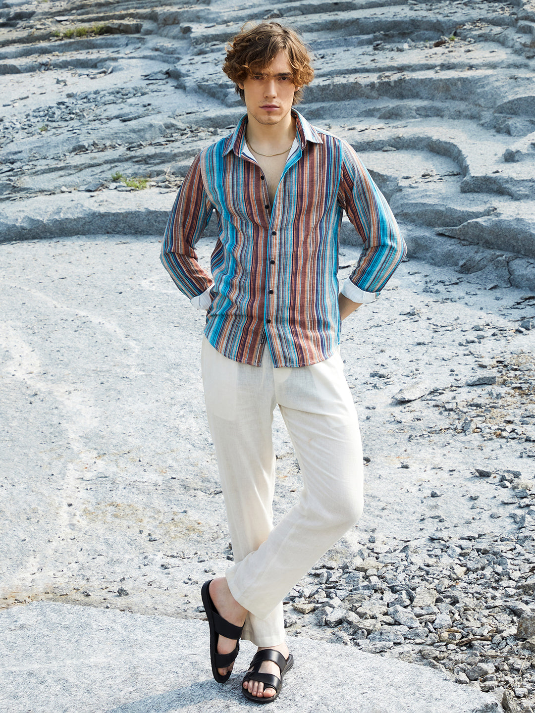 Multitrack-Striped Shirt