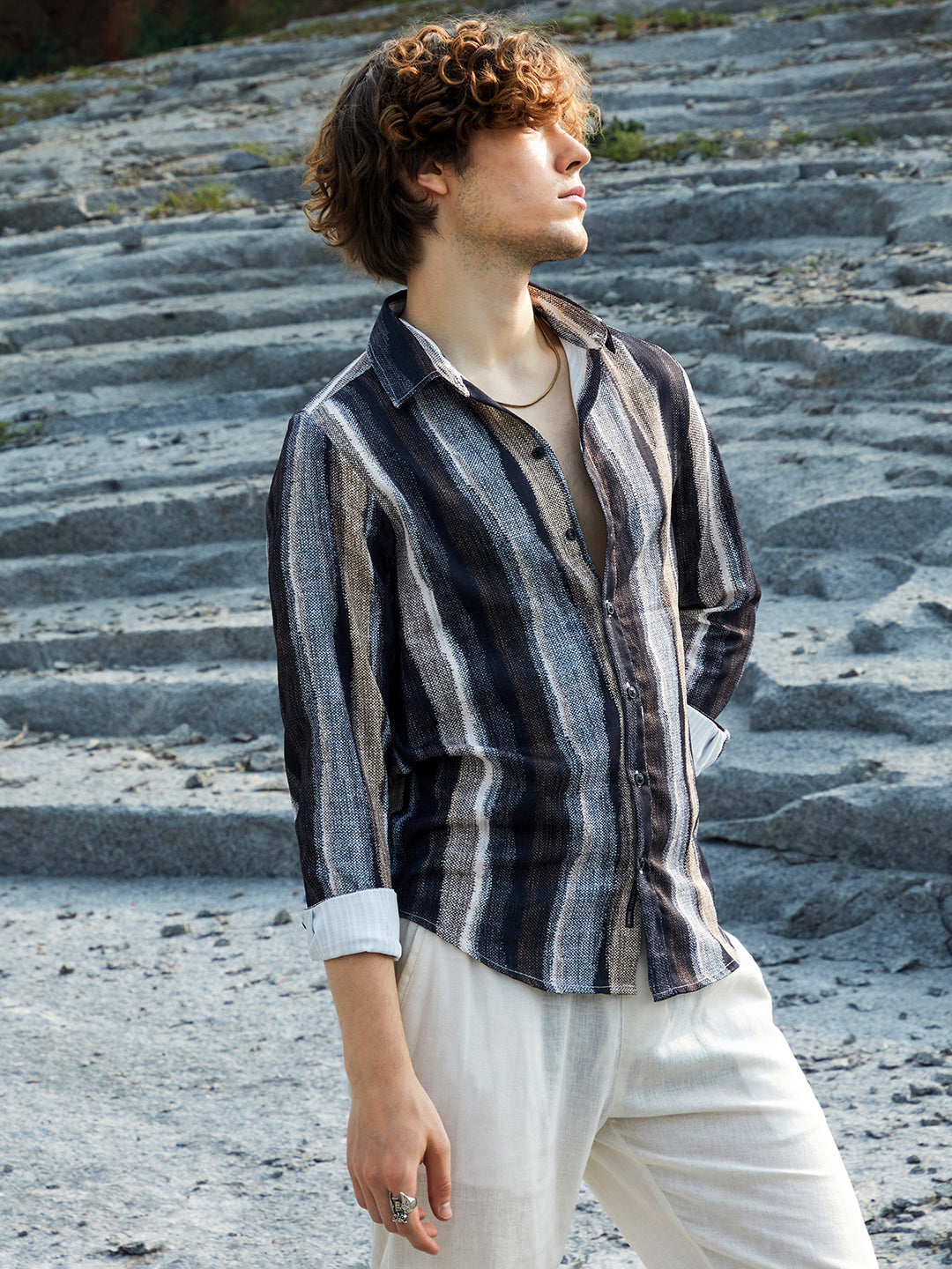 Brushed-Stripe Shirt