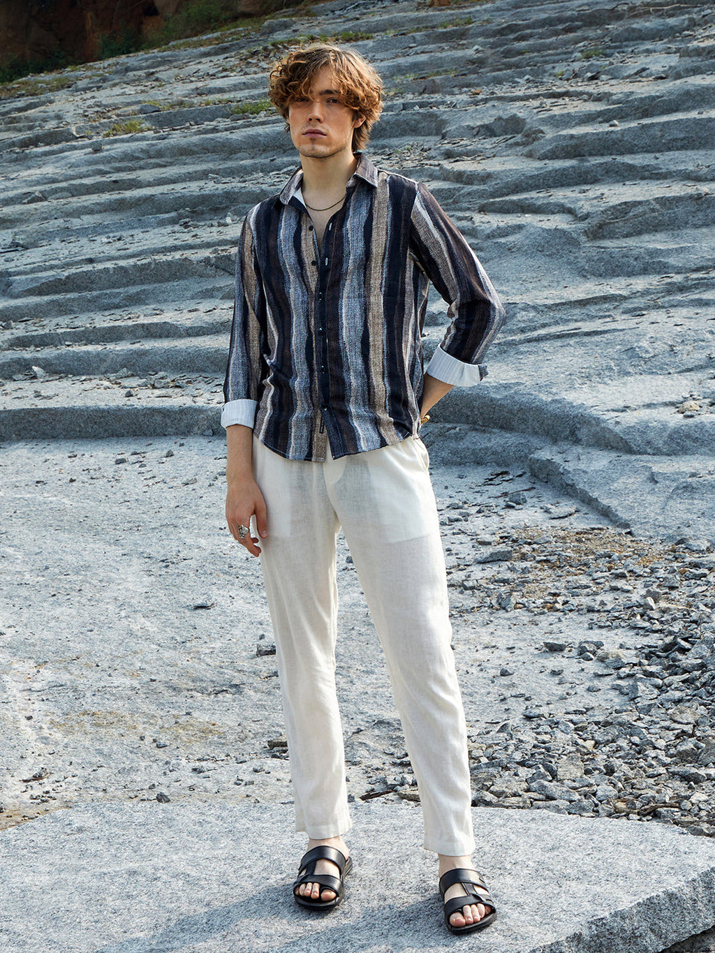 Brushed-Stripe Shirt