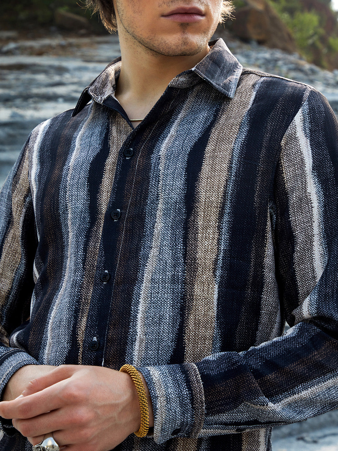 Brushed-Stripe Shirt