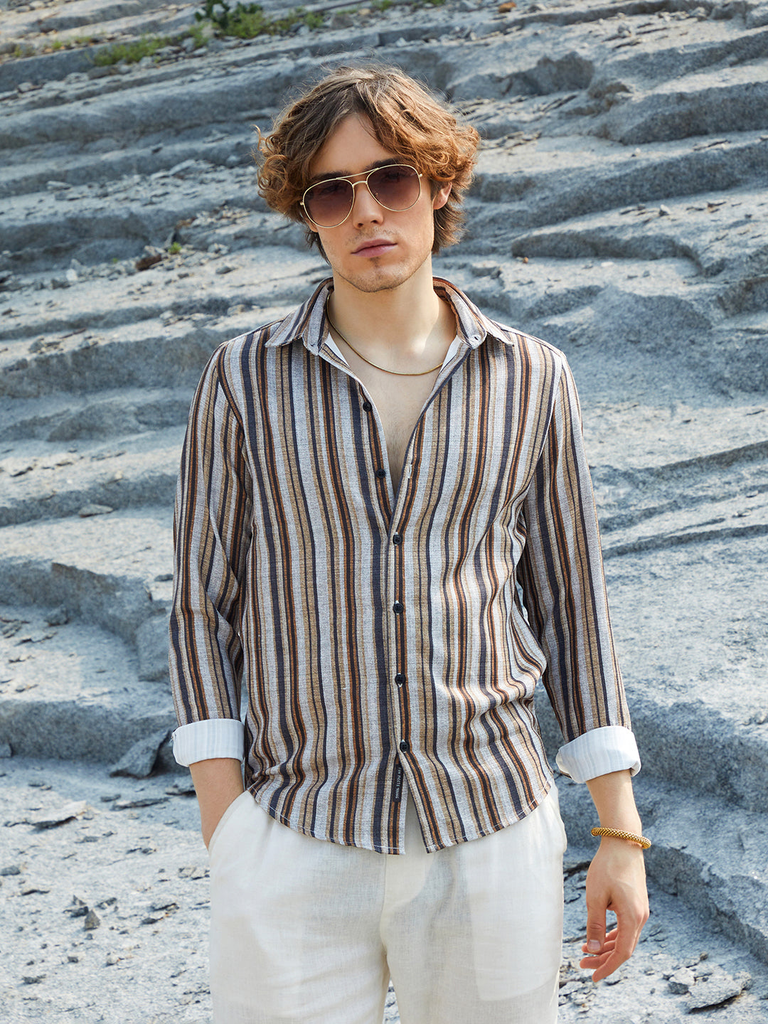 Multitrack-Striped Shirt