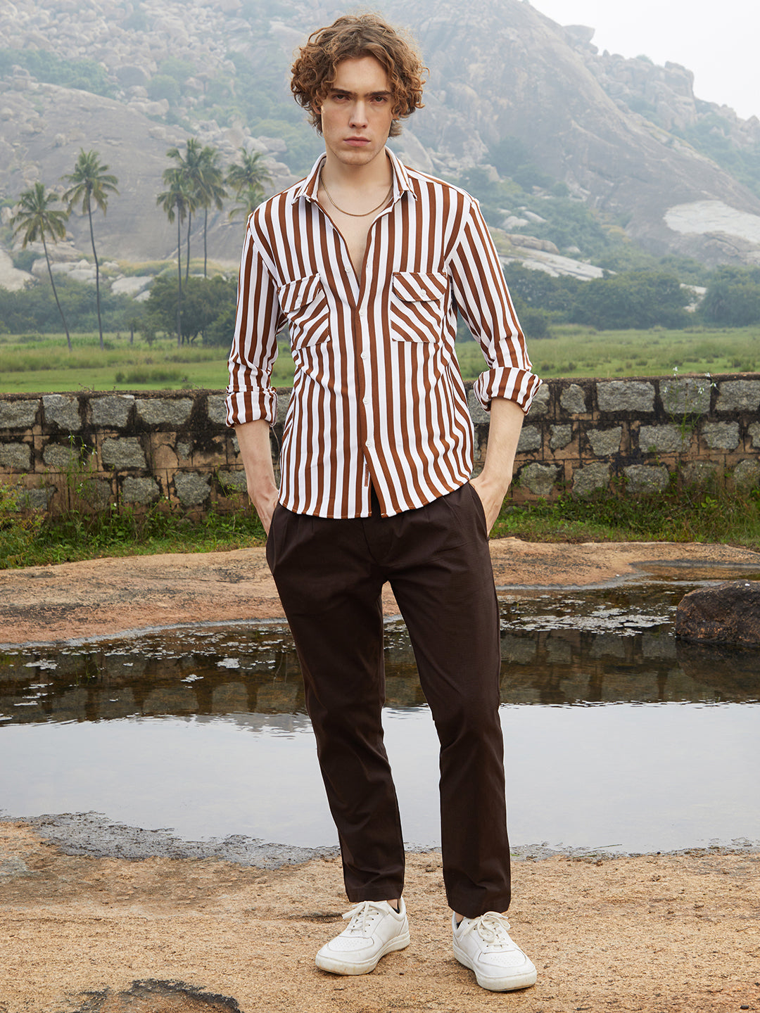 Nautical-Stripe Utility Shirt