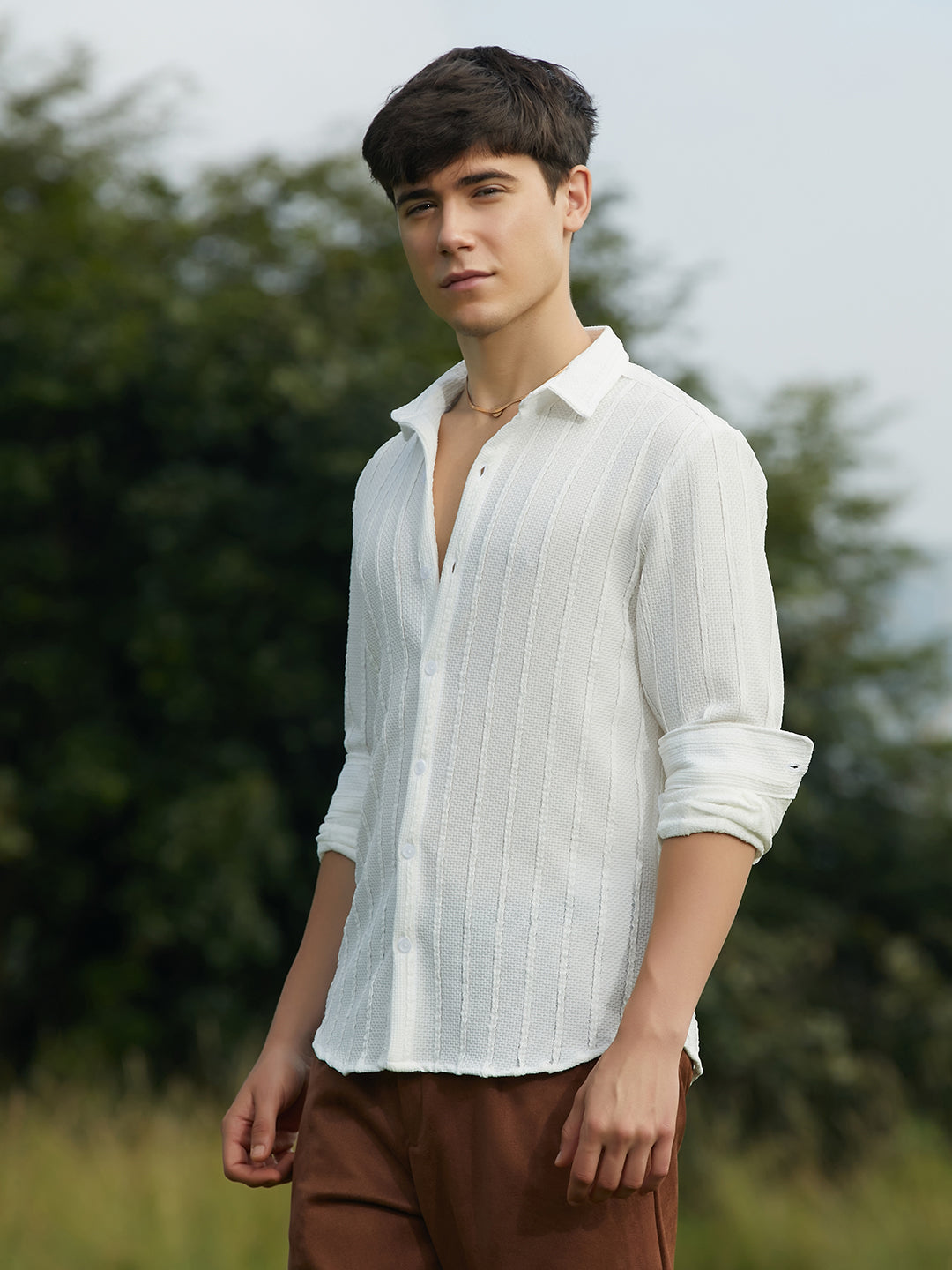 Braille-Stripe Shirt