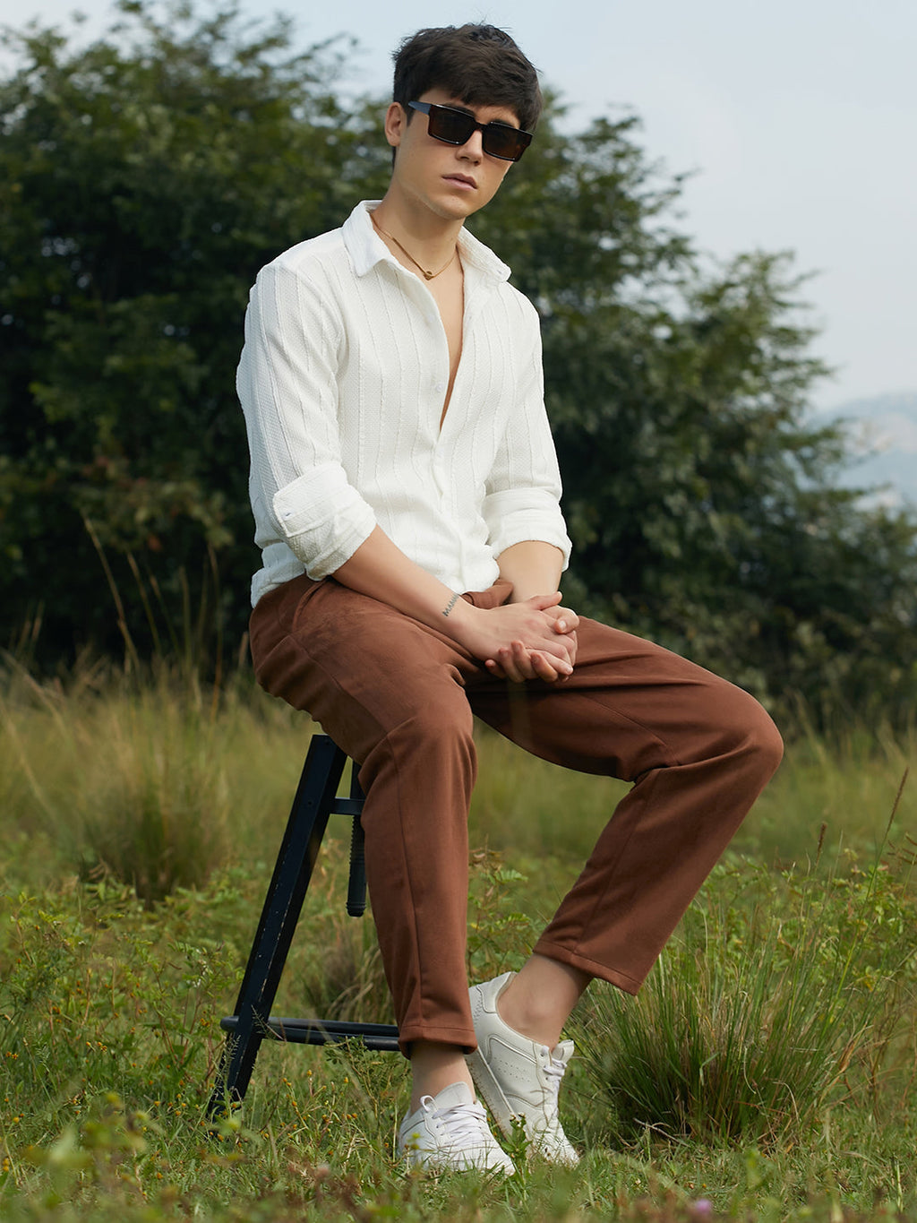 Braille-Stripe Shirt