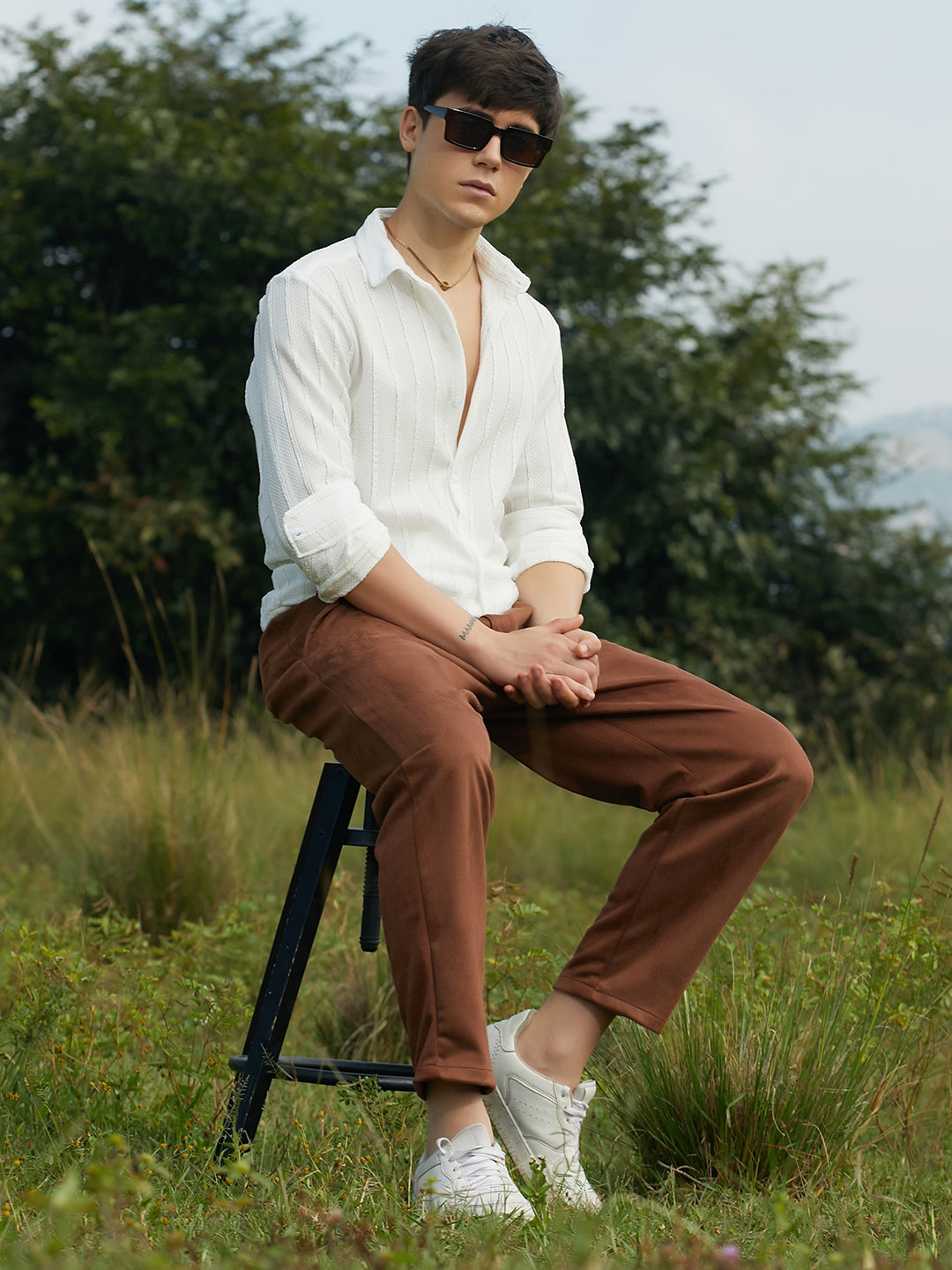 Braille-Stripe Shirt