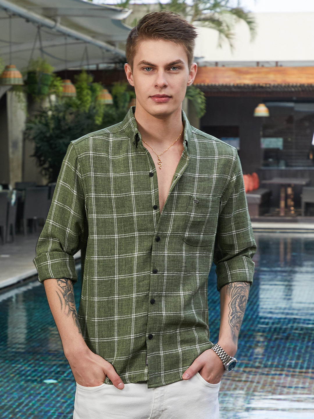 BiGraph-Check Shirt L