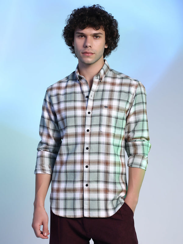 Faded-Checkered Shirt