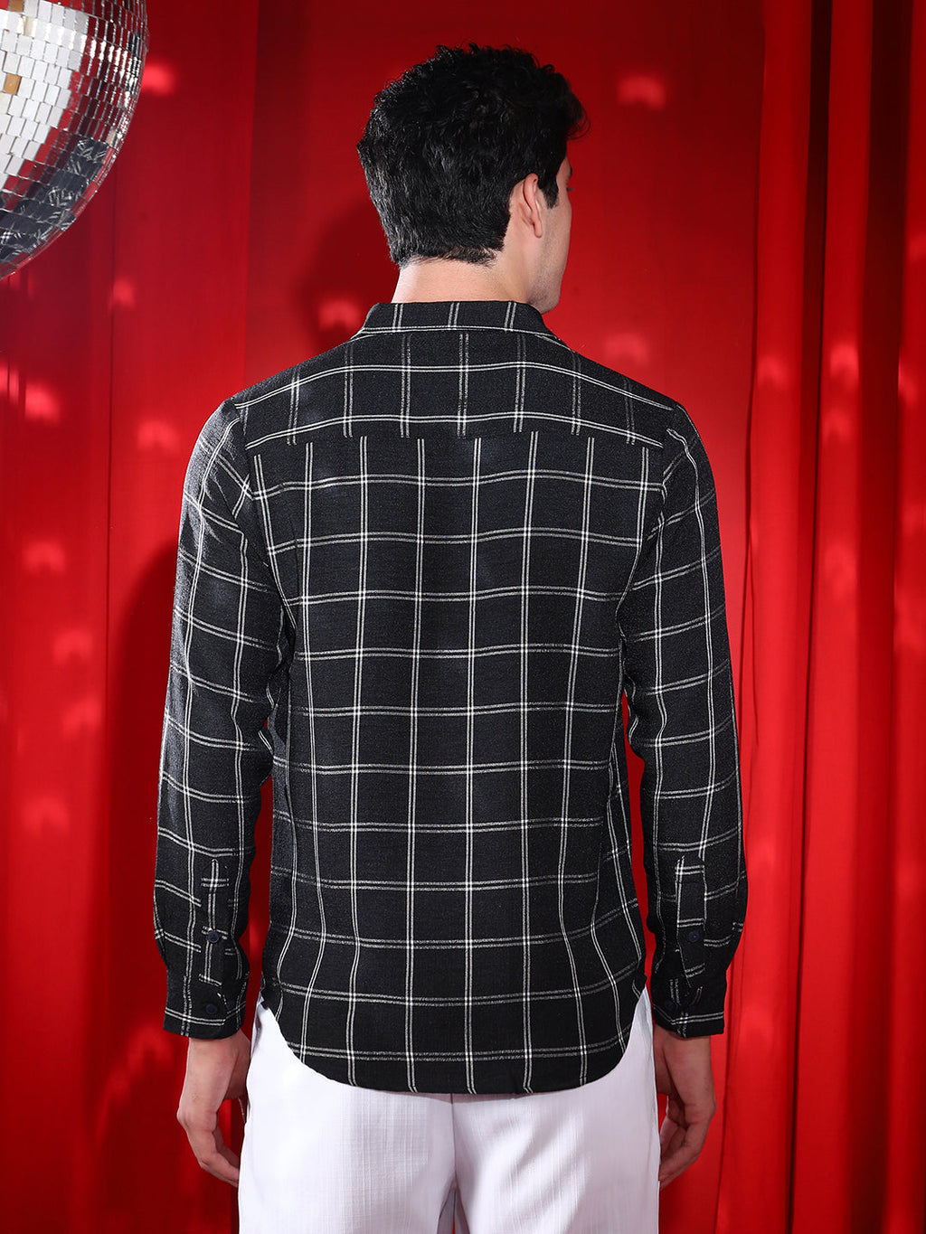 Graph-Check Relaxed Shirt