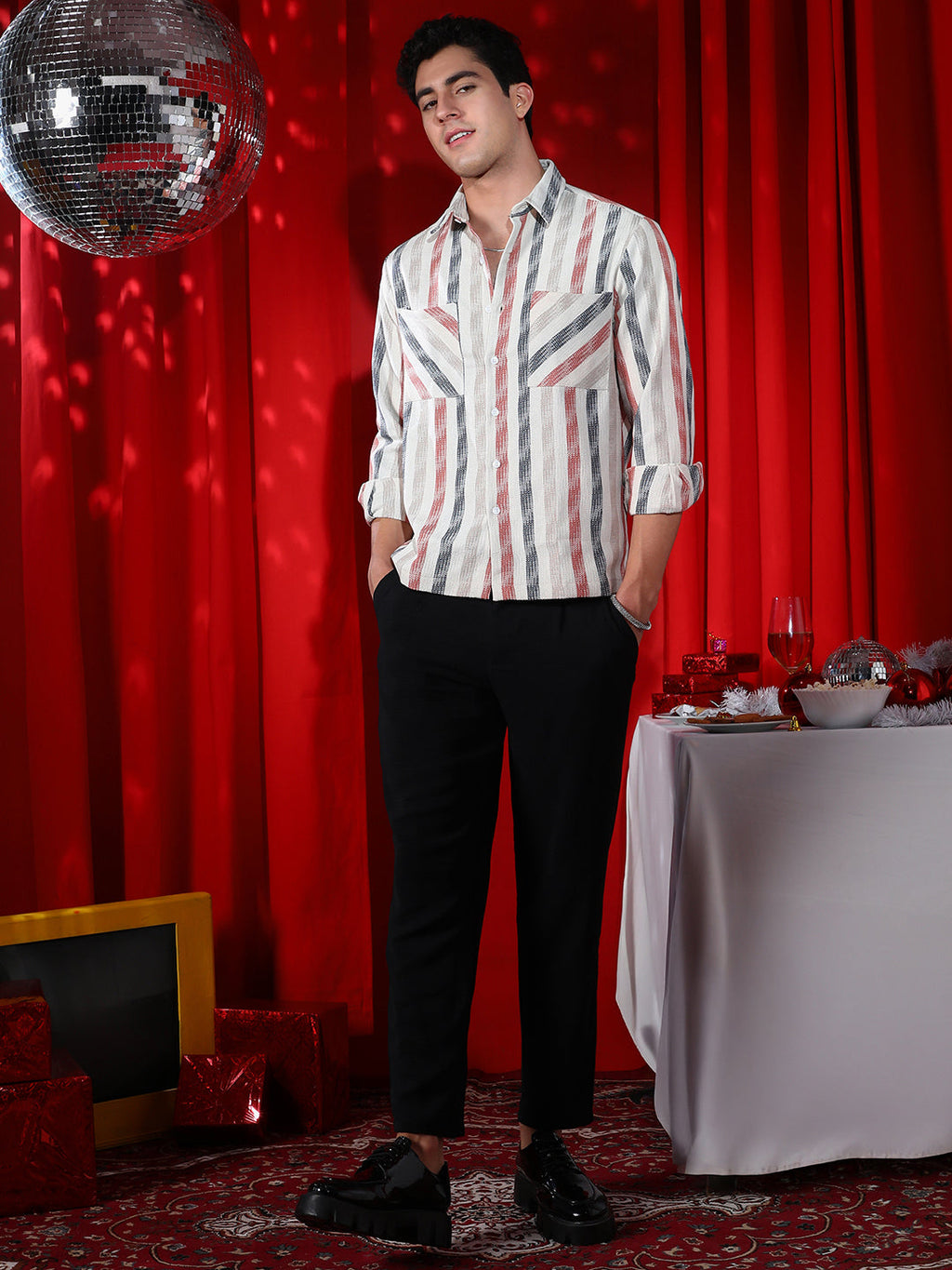 Indie-Striped Utility Shirt