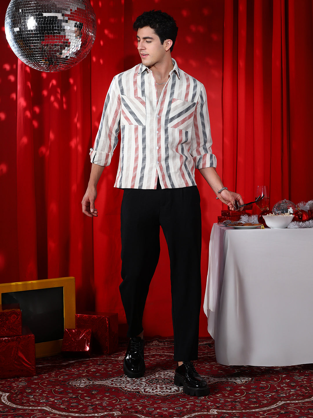 Indie-Striped Utility Shirt