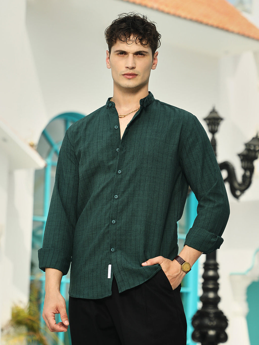 Pinstriped-Tactile Shirt