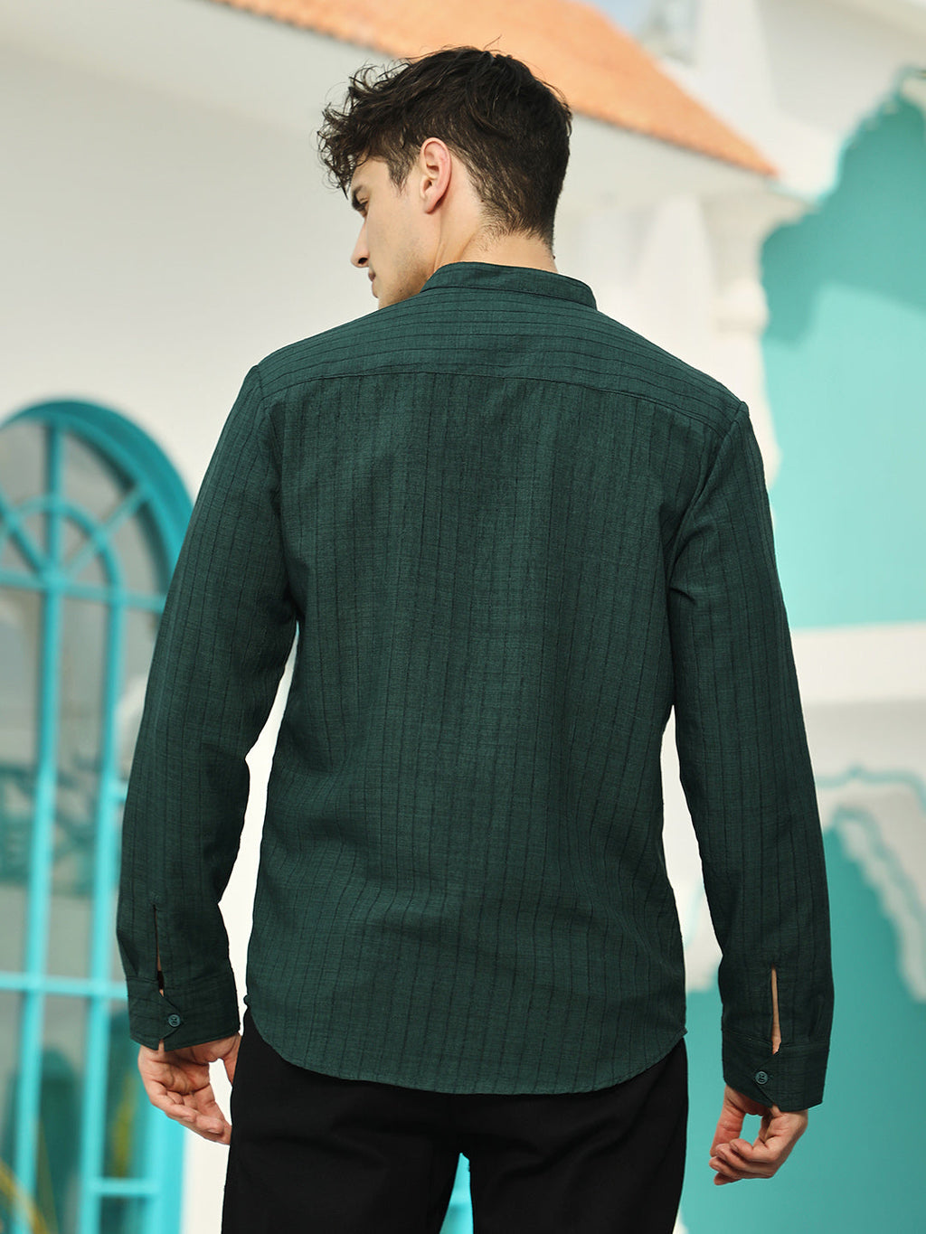 Pinstriped-Tactile Shirt