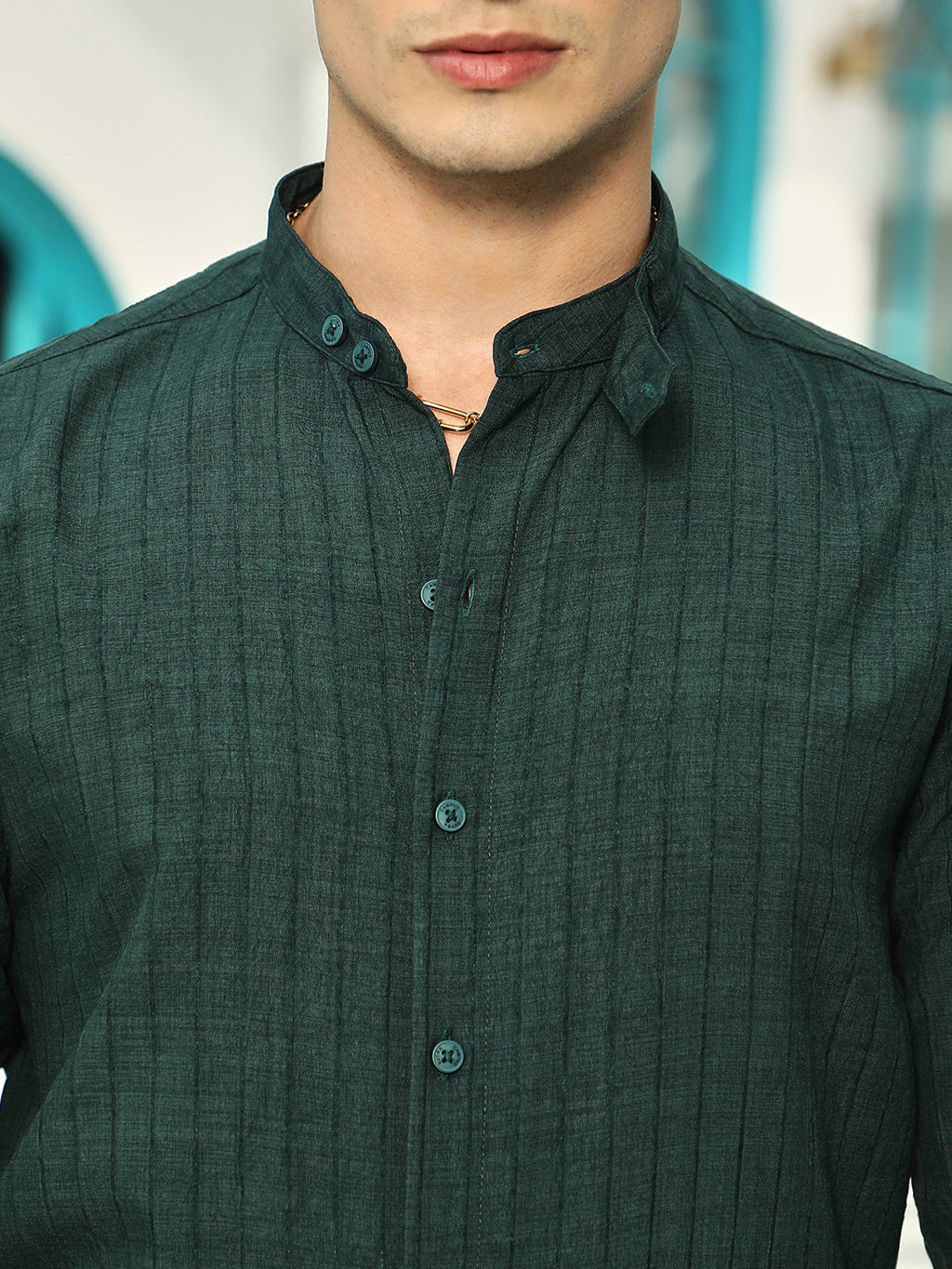 Pinstriped-Tactile Shirt