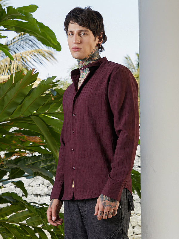 Pinstriped-Tactile Shirt