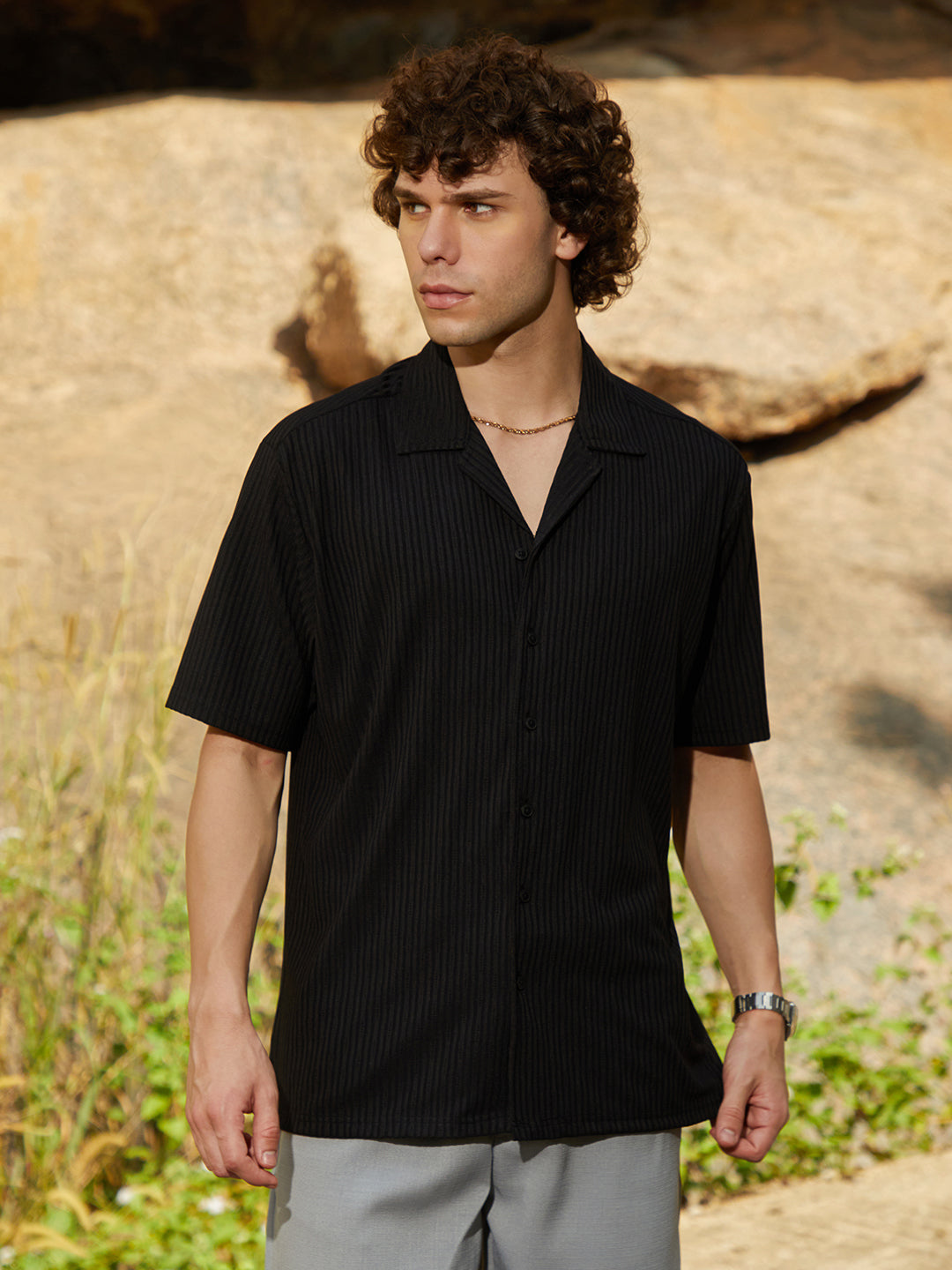 Ridge-Ribbed Shirt