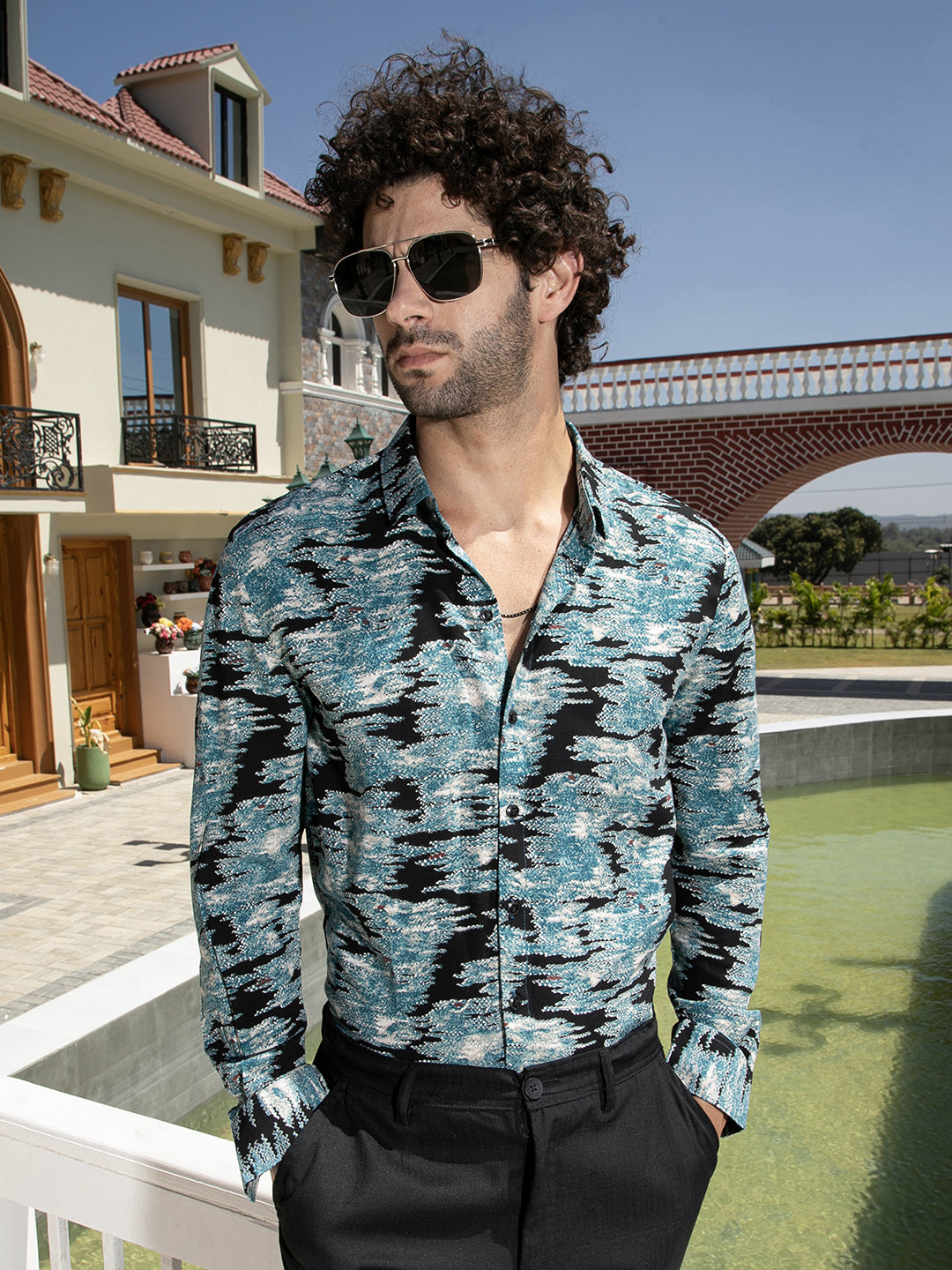 Contrast-Scuff Shirt