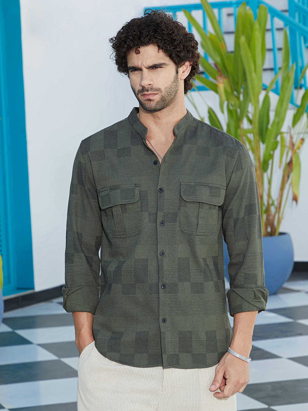 Mandarin Utility Shirt