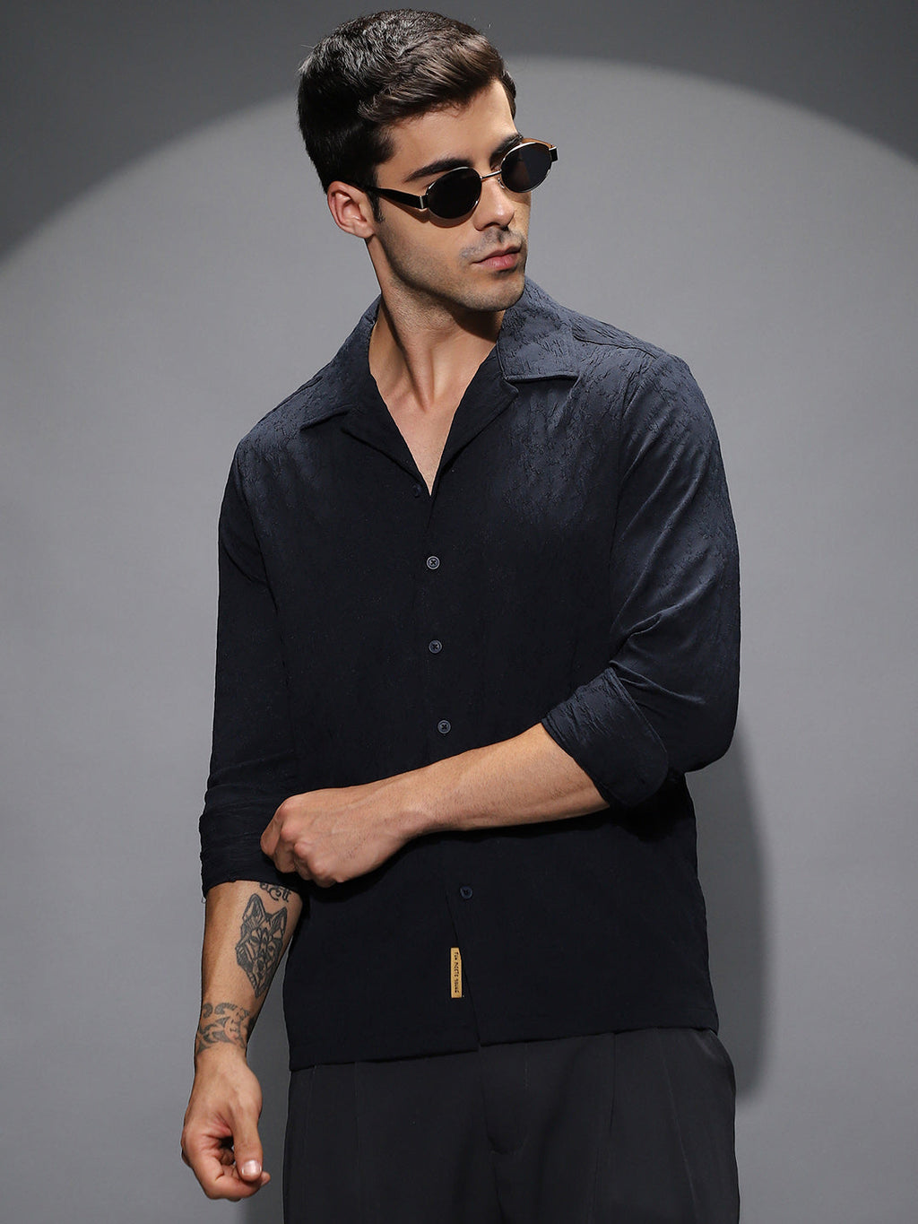 Textured-Cuban Shirt