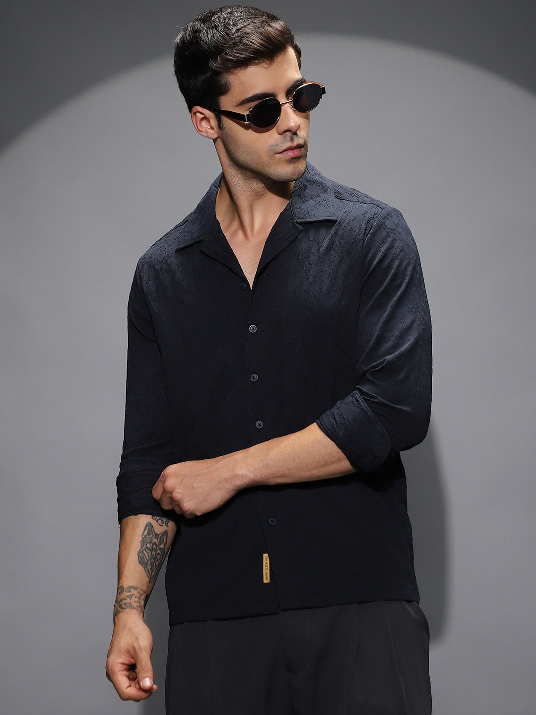 Textured-Cuban Shirt