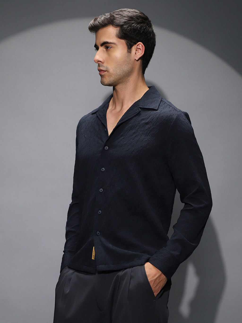 Textured-Cuban Shirt