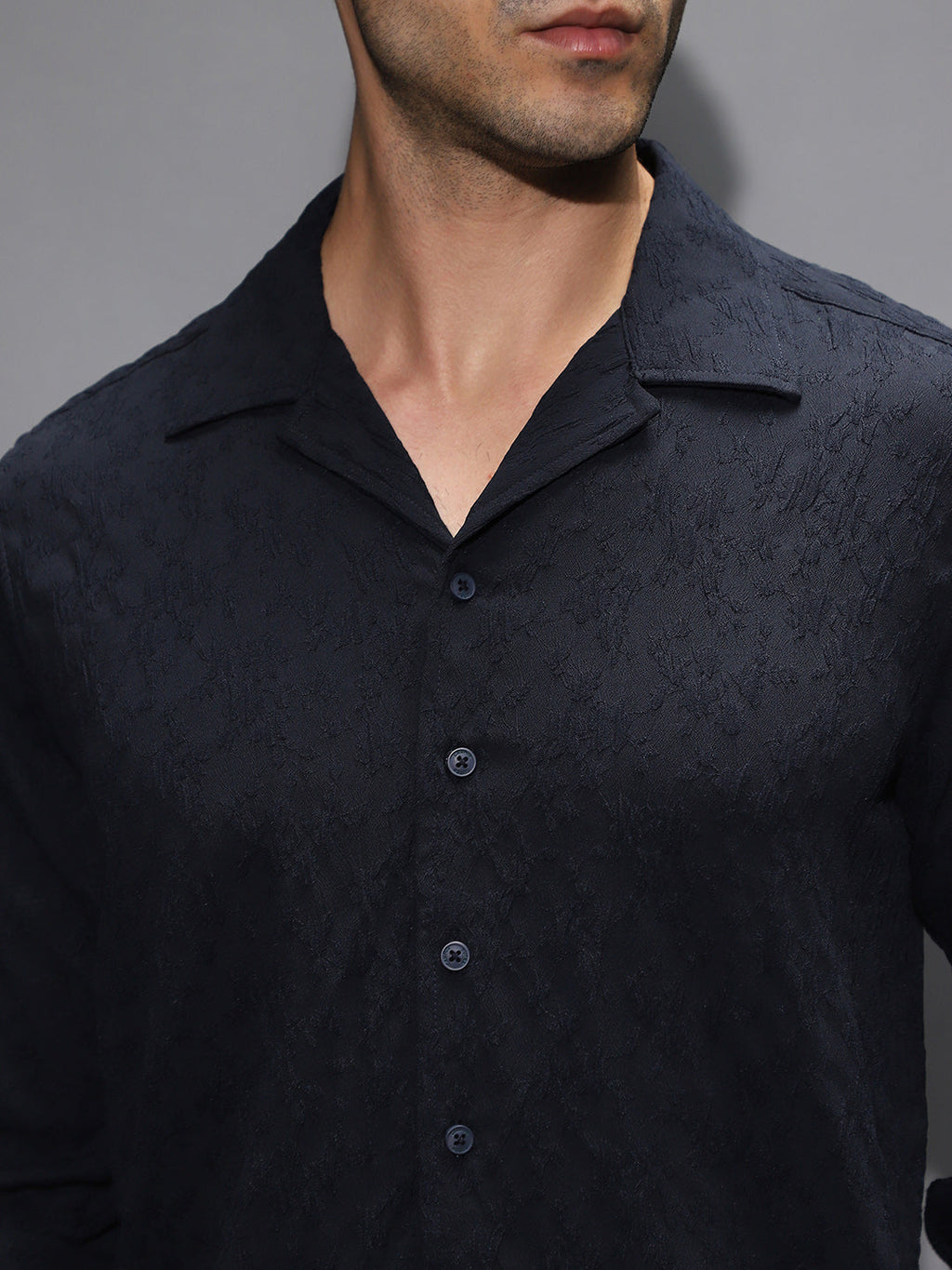 Textured-Cuban Shirt