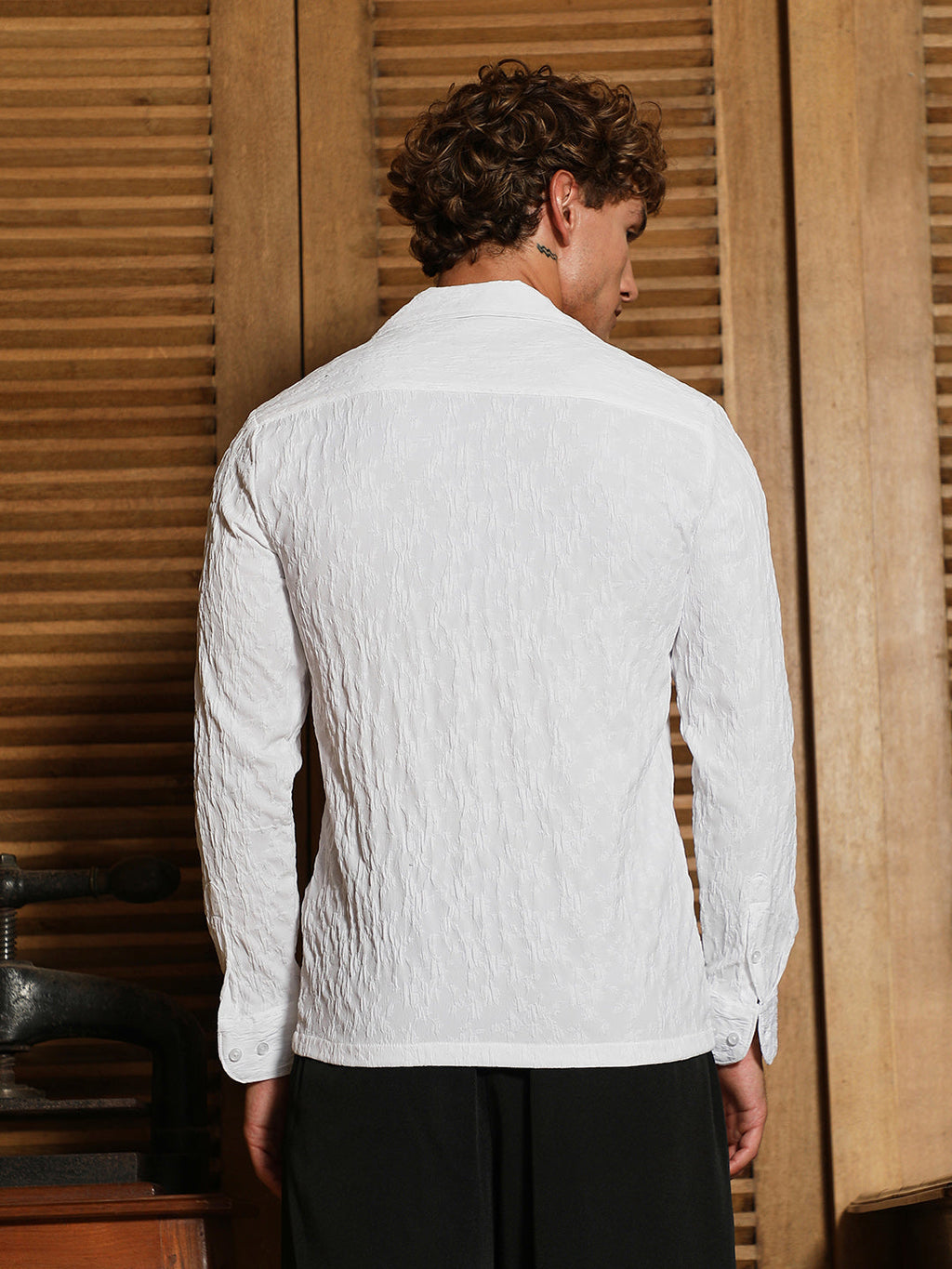 Textured-Cuban Shirt