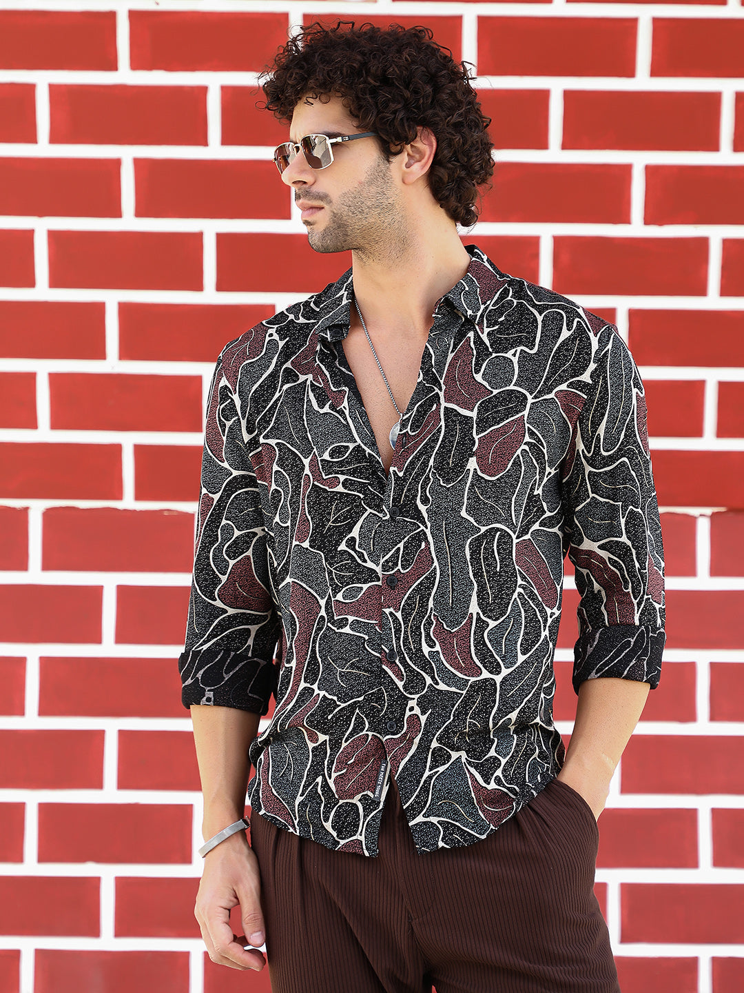 Speckled-Foliage Regular Shirt