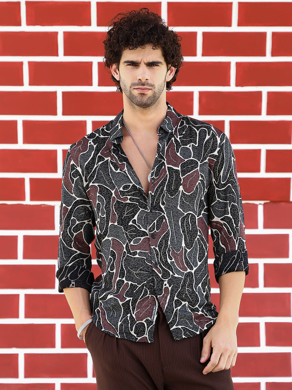 Speckled-Foliage Regular Shirt