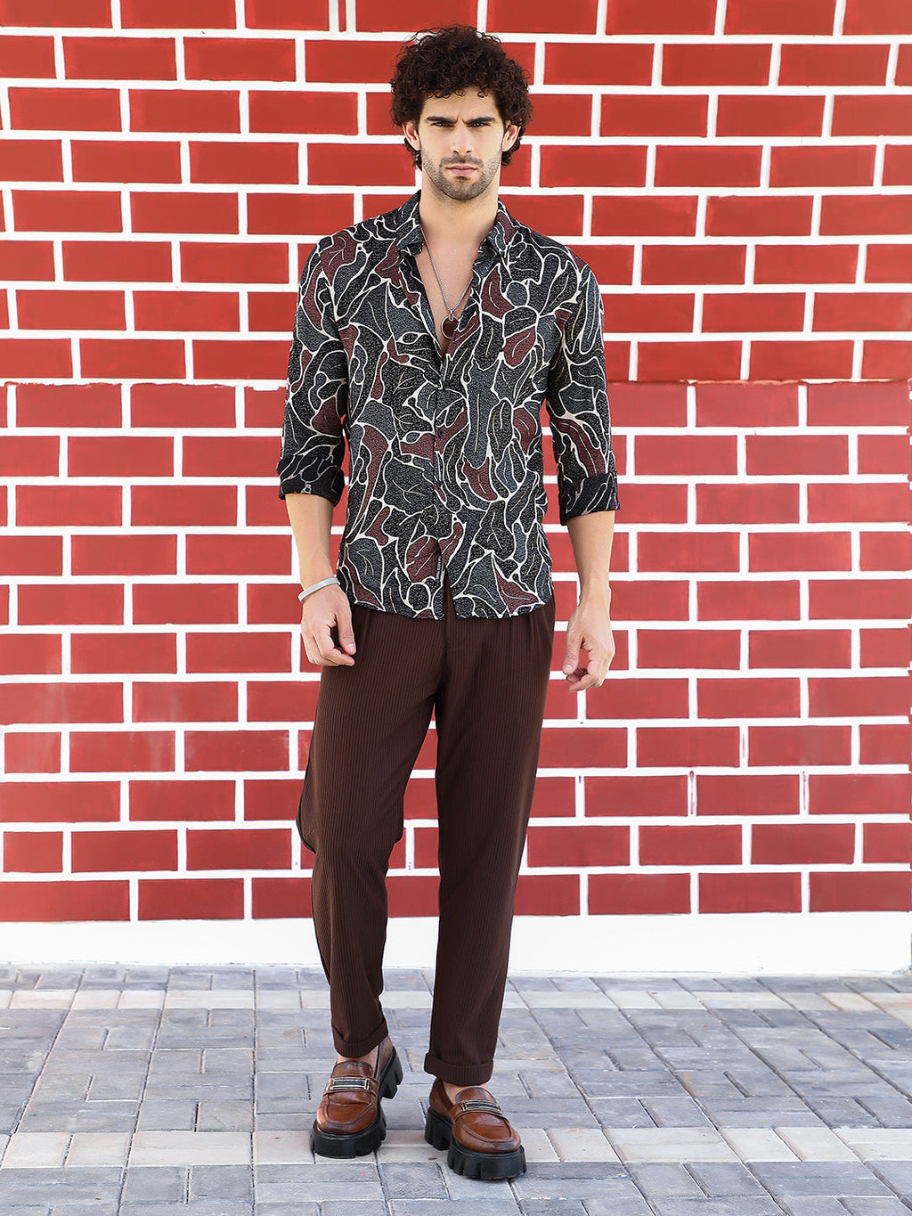 Speckled-Foliage Regular Shirt