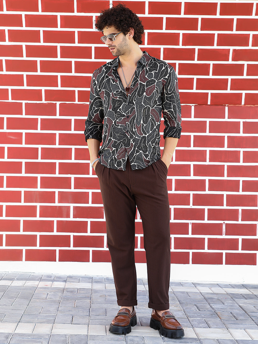 Speckled-Foliage Regular Shirt