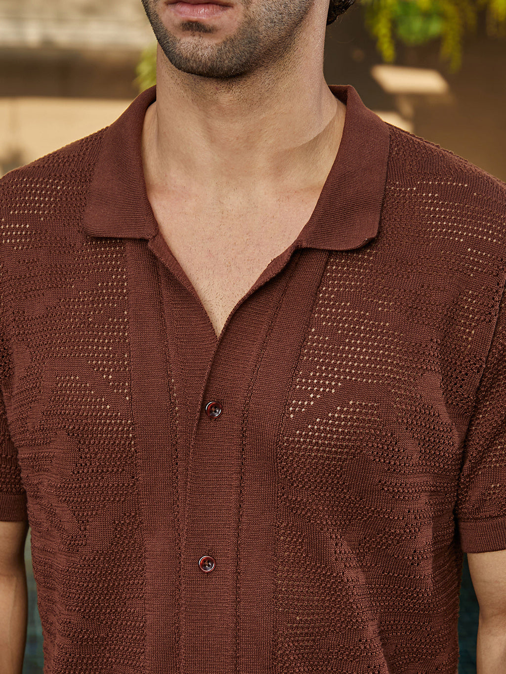 Fluid-Knit Polo Shirt