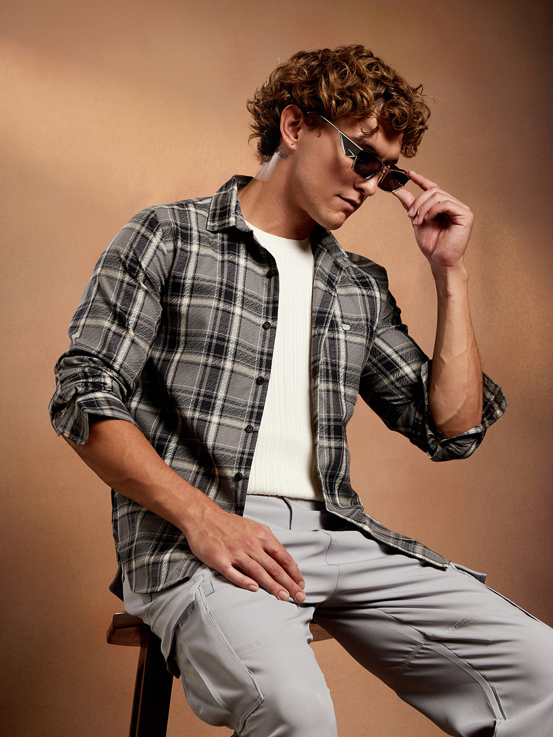 Shadow-Check Regular Shirt