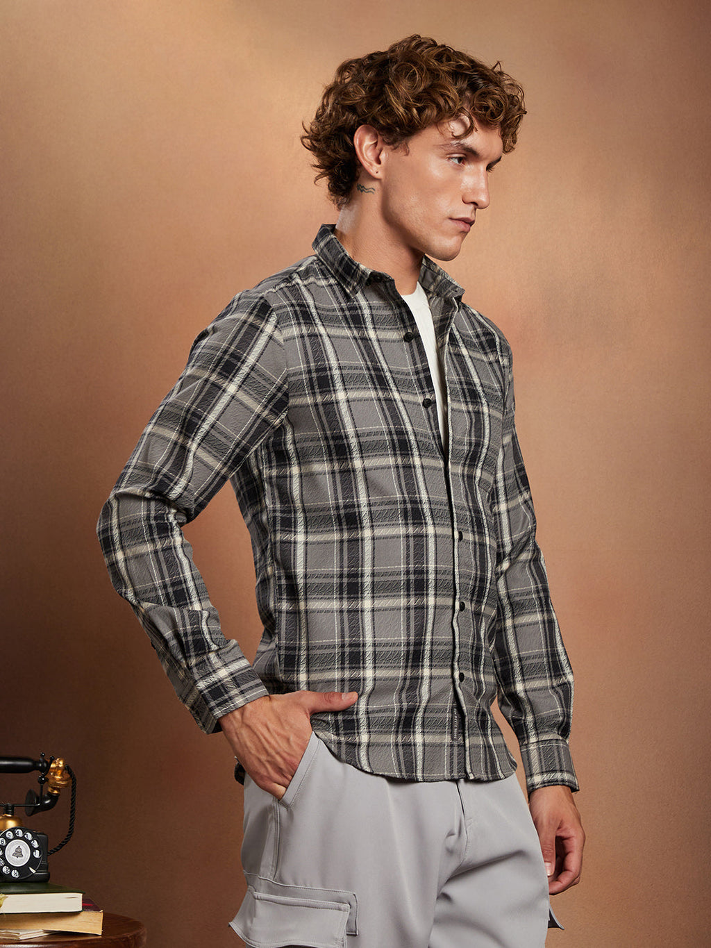 Shadow-Check Regular Shirt