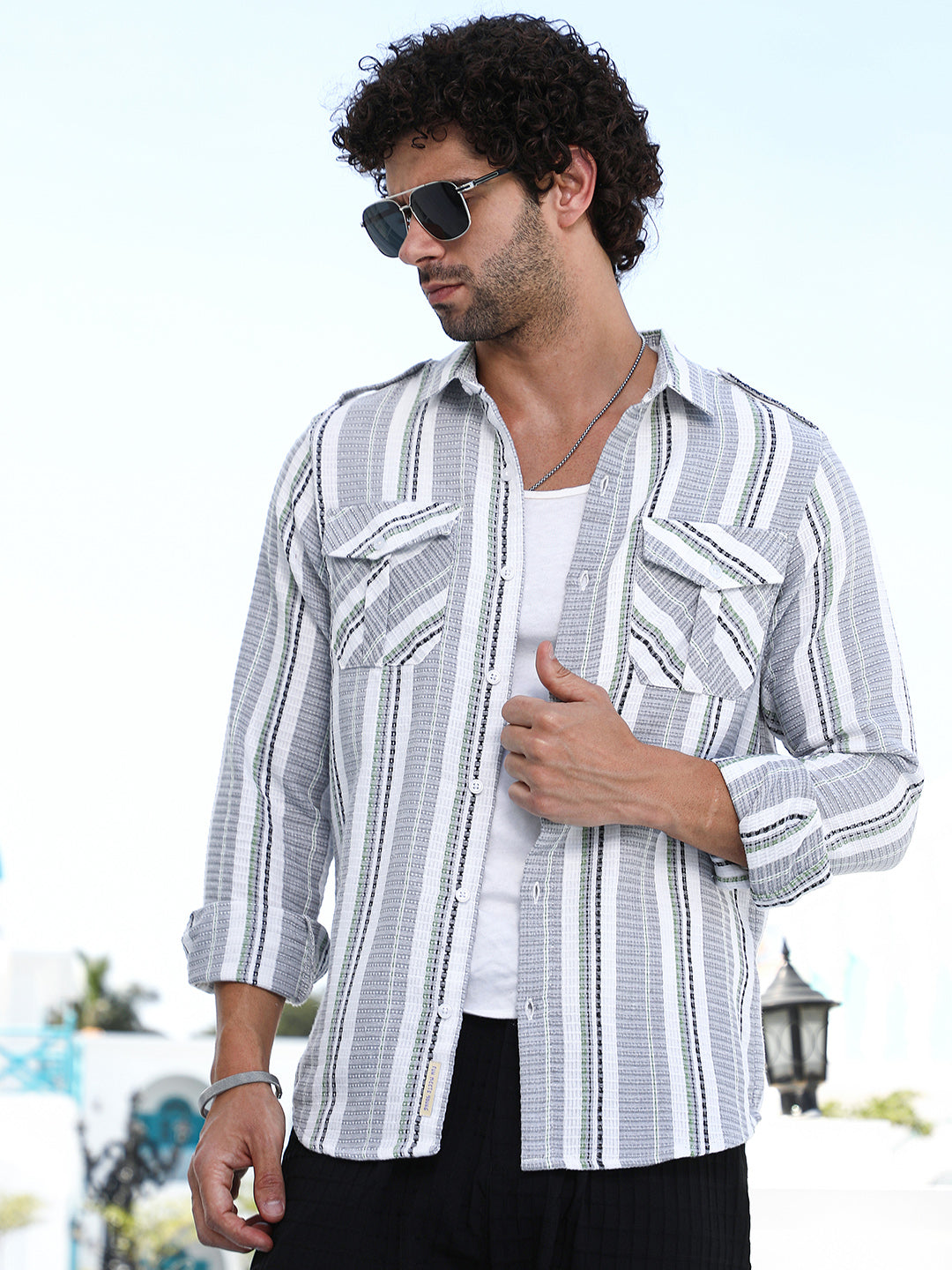 Nomad-Striped Utility Shirt