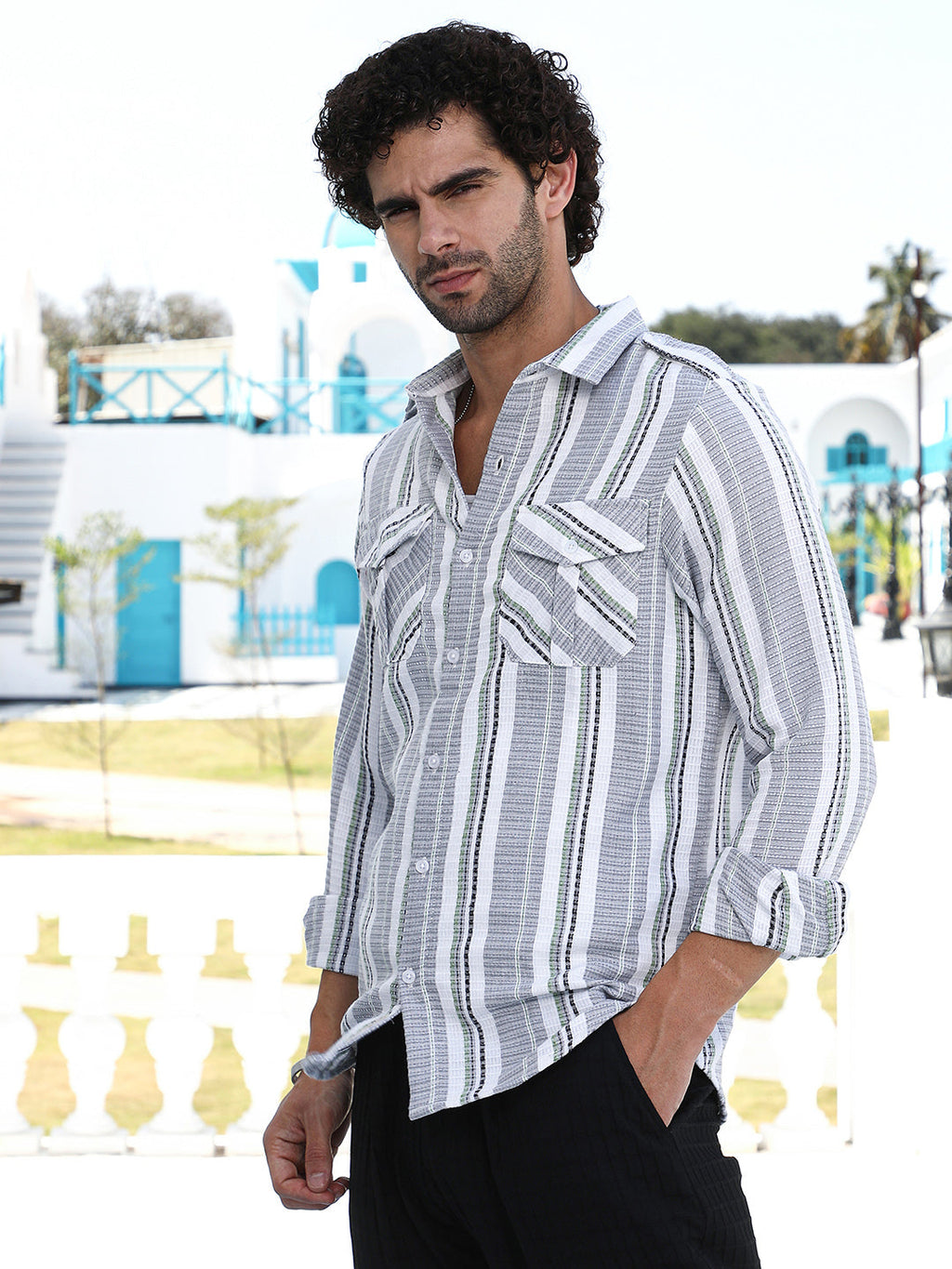 Nomad-Striped Utility Shirt