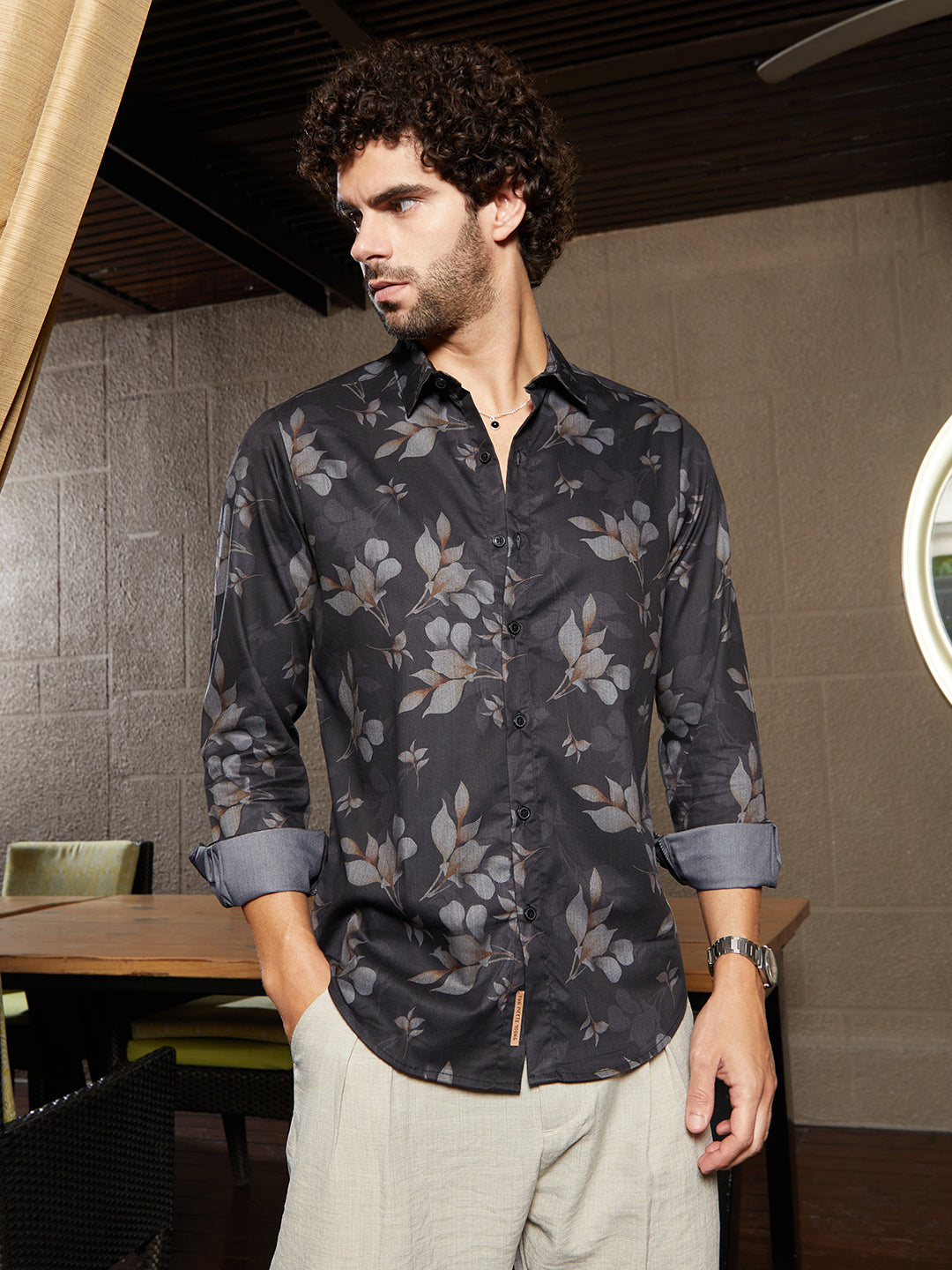 Stamped-Foliage Shirt