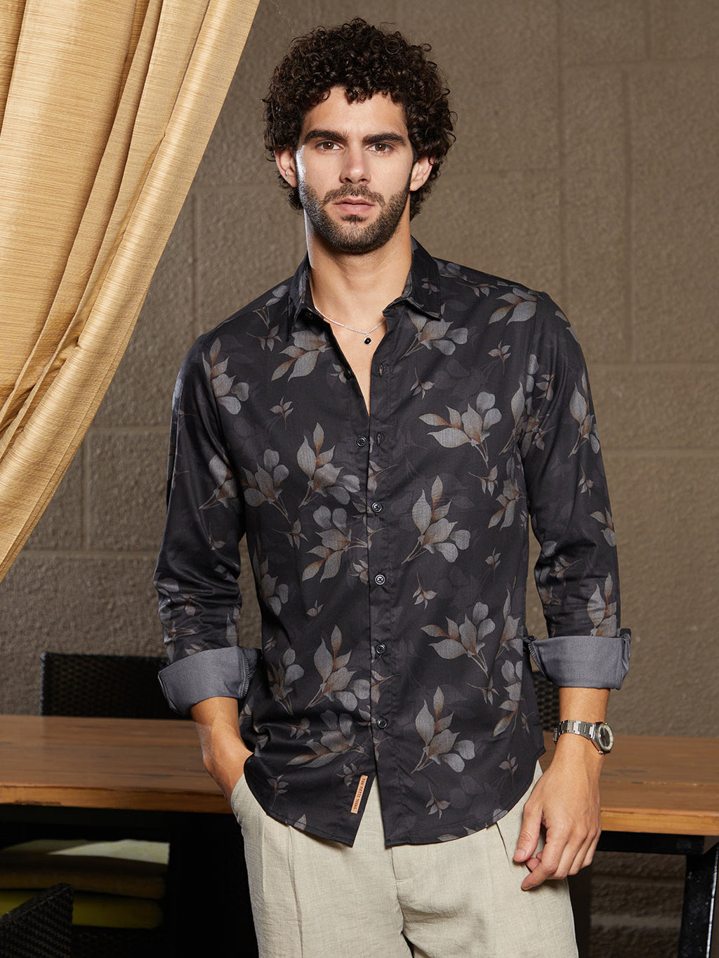 Stamped-Foliage Shirt