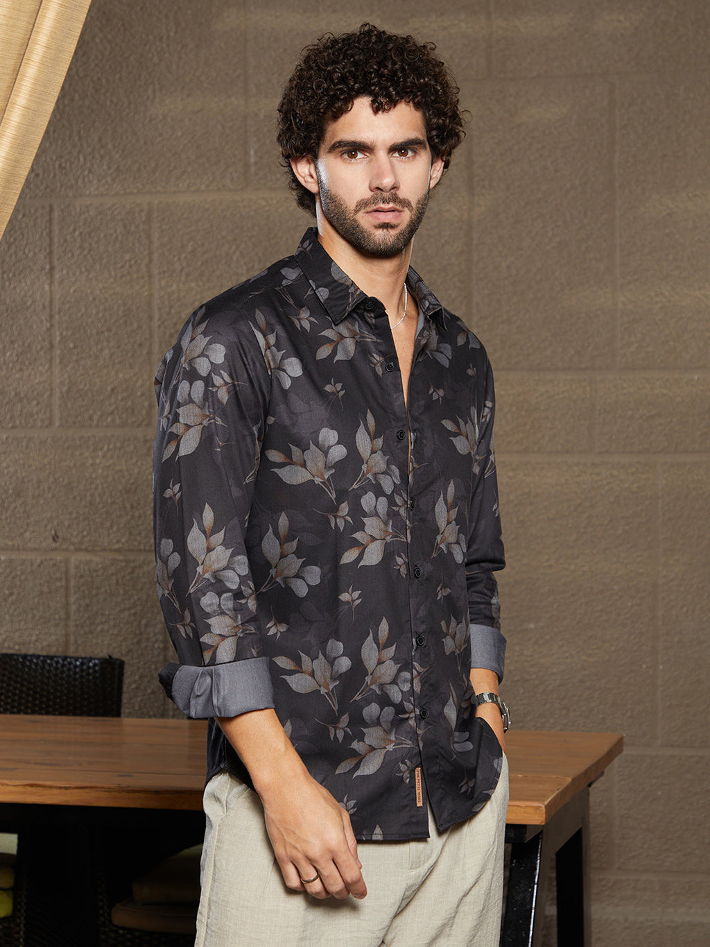 Stamped-Foliage Shirt