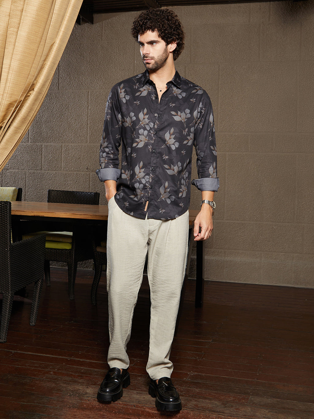 Stamped-Foliage Shirt