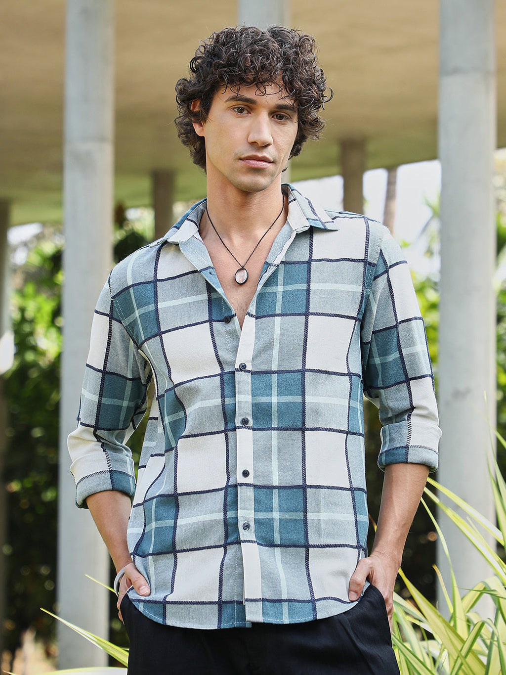 Overlaping Check Shirt